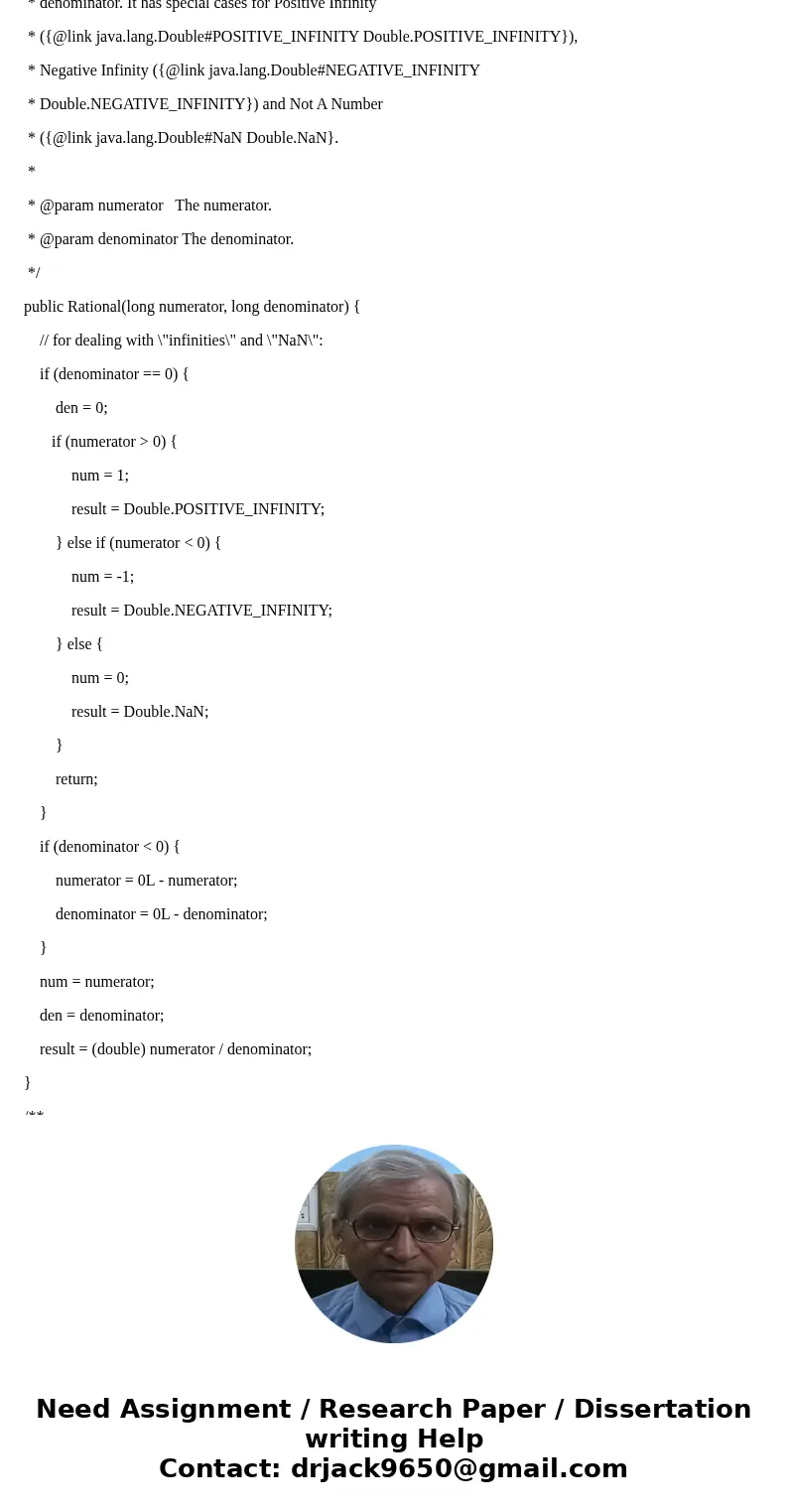 CSC-1106 Homework 09 (Class and static methods) Due: Tuesday, November 22, 2016 Write a class encapsulating the concept of a rational number, a rational number  CSC-1106 Homework 09 (Class and static methods) Due: Tuesday, November 22, 2016 Write a class encapsulating the concept of a rational number, a rational number