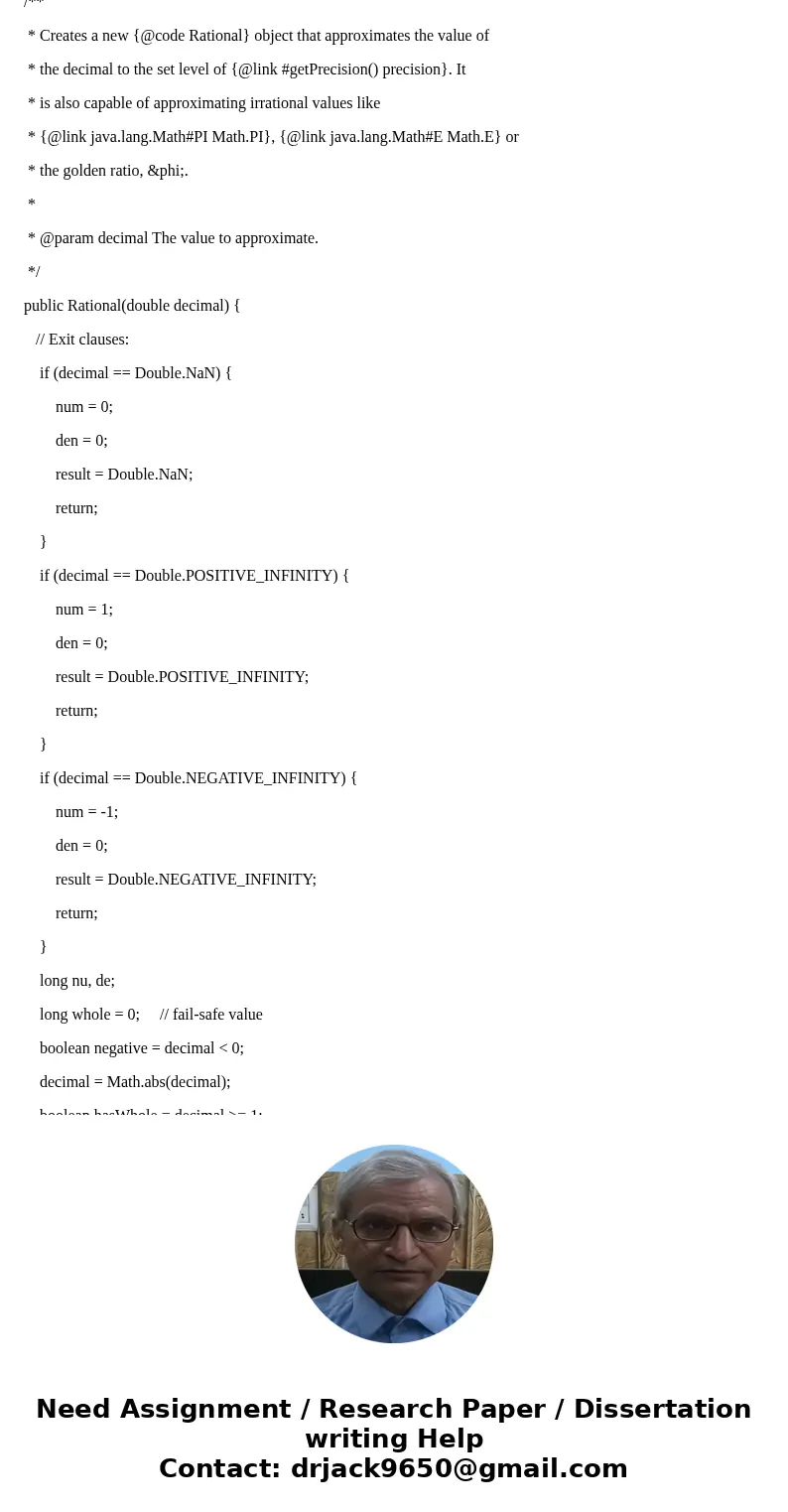 CSC-1106 Homework 09 (Class and static methods) Due: Tuesday, November 22, 2016 Write a class encapsulating the concept of a rational number, a rational number  CSC-1106 Homework 09 (Class and static methods) Due: Tuesday, November 22, 2016 Write a class encapsulating the concept of a rational number, a rational number