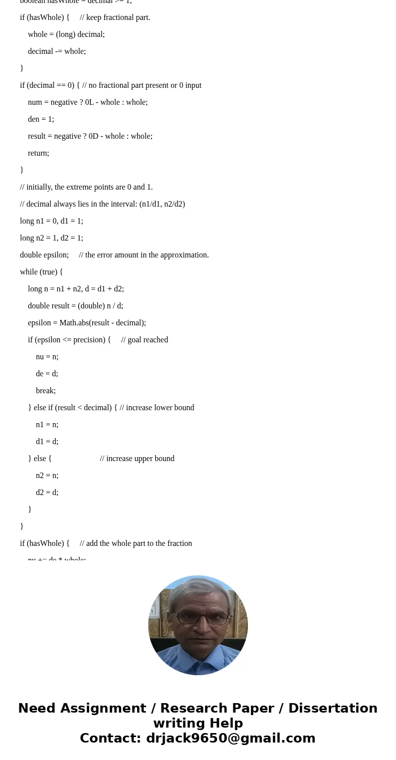 CSC-1106 Homework 09 (Class and static methods) Due: Tuesday, November 22, 2016 Write a class encapsulating the concept of a rational number, a rational number  CSC-1106 Homework 09 (Class and static methods) Due: Tuesday, November 22, 2016 Write a class encapsulating the concept of a rational number, a rational number