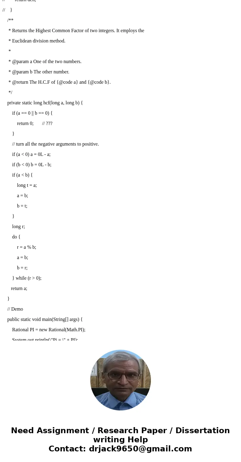 CSC-1106 Homework 09 (Class and static methods) Due: Tuesday, November 22, 2016 Write a class encapsulating the concept of a rational number, a rational number  CSC-1106 Homework 09 (Class and static methods) Due: Tuesday, November 22, 2016 Write a class encapsulating the concept of a rational number, a rational number