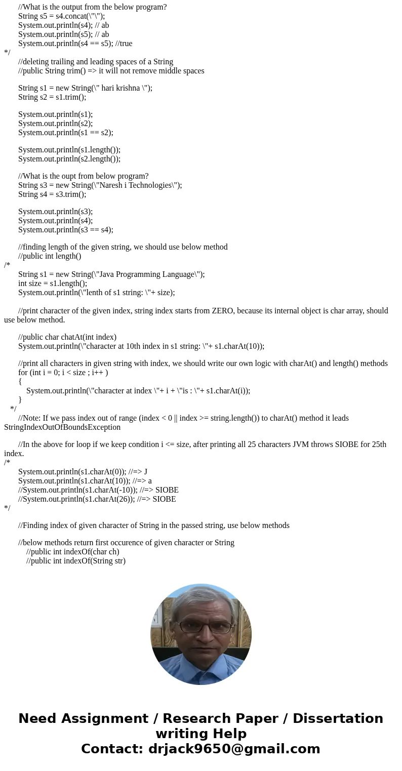 CSE 110 Lab 3: Objects and Classes in Java Lab Exercise: Complete this portion of the lab during your lab session, 1. String Manipulation: The following progra  CSE 110 Lab 3: Objects and Classes in Java Lab Exercise: Complete this portion of the lab during your lab session, 1. String Manipulation: The following progra