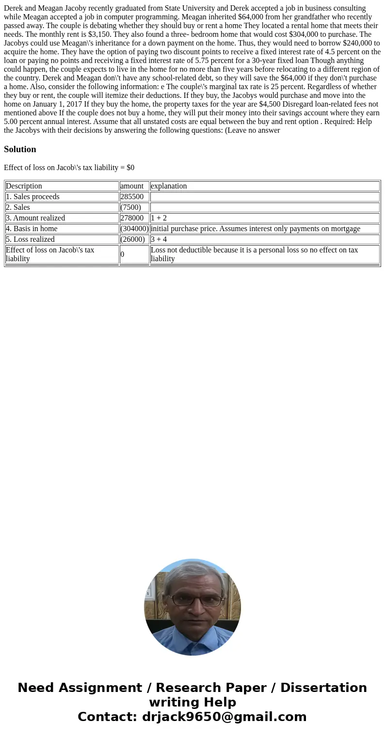 Derek and Meagan Jacoby recently graduated from State University and Derek accepted a job in business consulting while Meagan accepted a job in computer progra  Derek and Meagan Jacoby recently graduated from State University and Derek accepted a job in business consulting while Meagan accepted a job in computer progra