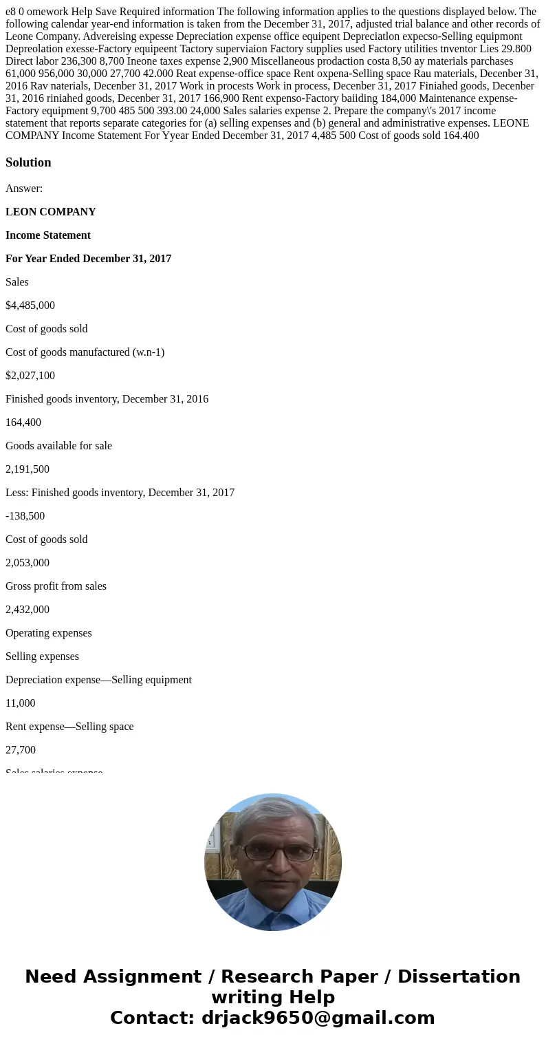  e8 0 omework Help Save Required information The following information applies to the questions displayed below. The following calendar year-end information is 