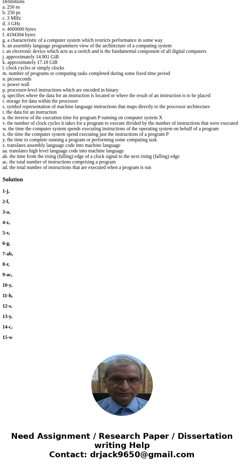 Exercises 1-15: Matching Terms and Definitions For exercises 1-15, write the term number and then the letter of the definition that most closely matches the ter Exercises 1-15: Matching Terms and Definitions For exercises 1-15, write the term number and then the letter of the definition that most closely matches the ter
