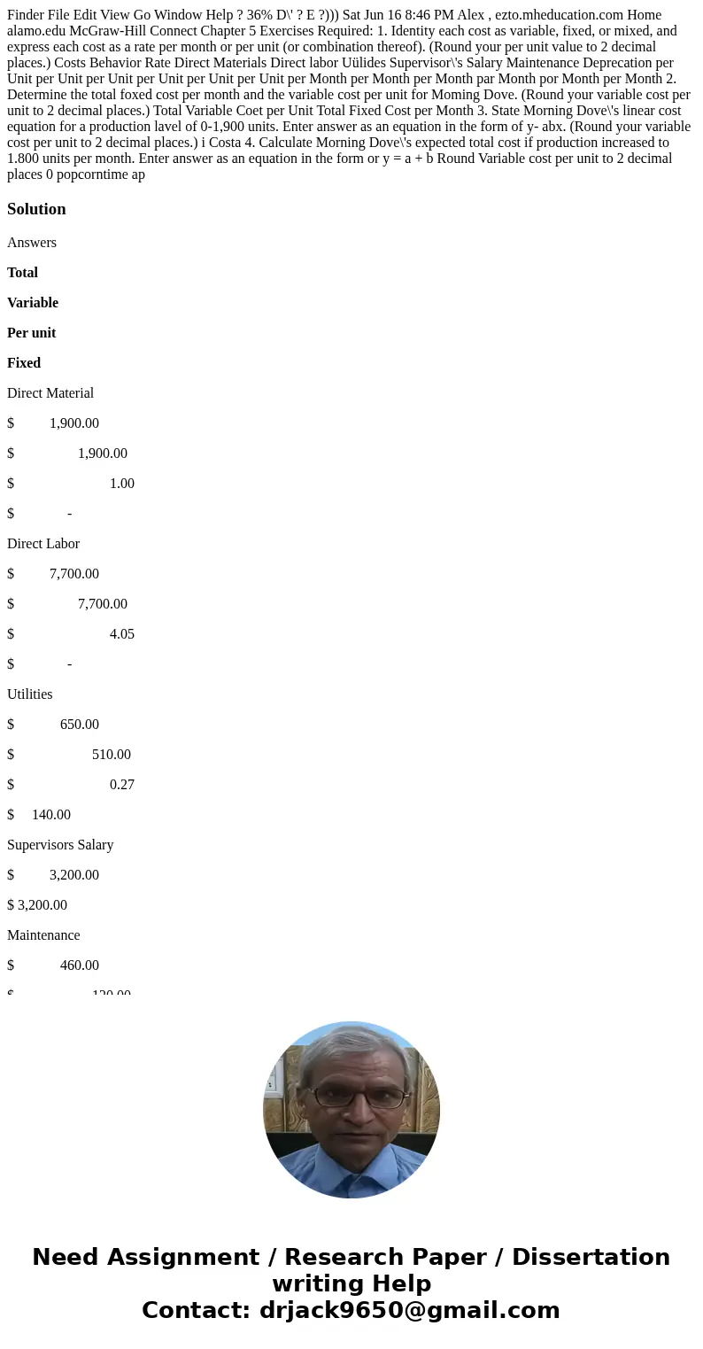 Finder File Edit View Go Window Help ? 36% D\' ? E ?))) Sat Jun 16 8:46 PM Alex , ezto.mheducation.com Home alamo.edu McGraw-Hill Connect Chapter 5 Exercises R  Finder File Edit View Go Window Help ? 36% D\' ? E ?))) Sat Jun 16 8:46 PM Alex , ezto.mheducation.com Home alamo.edu McGraw-Hill Connect Chapter 5 Exercises R