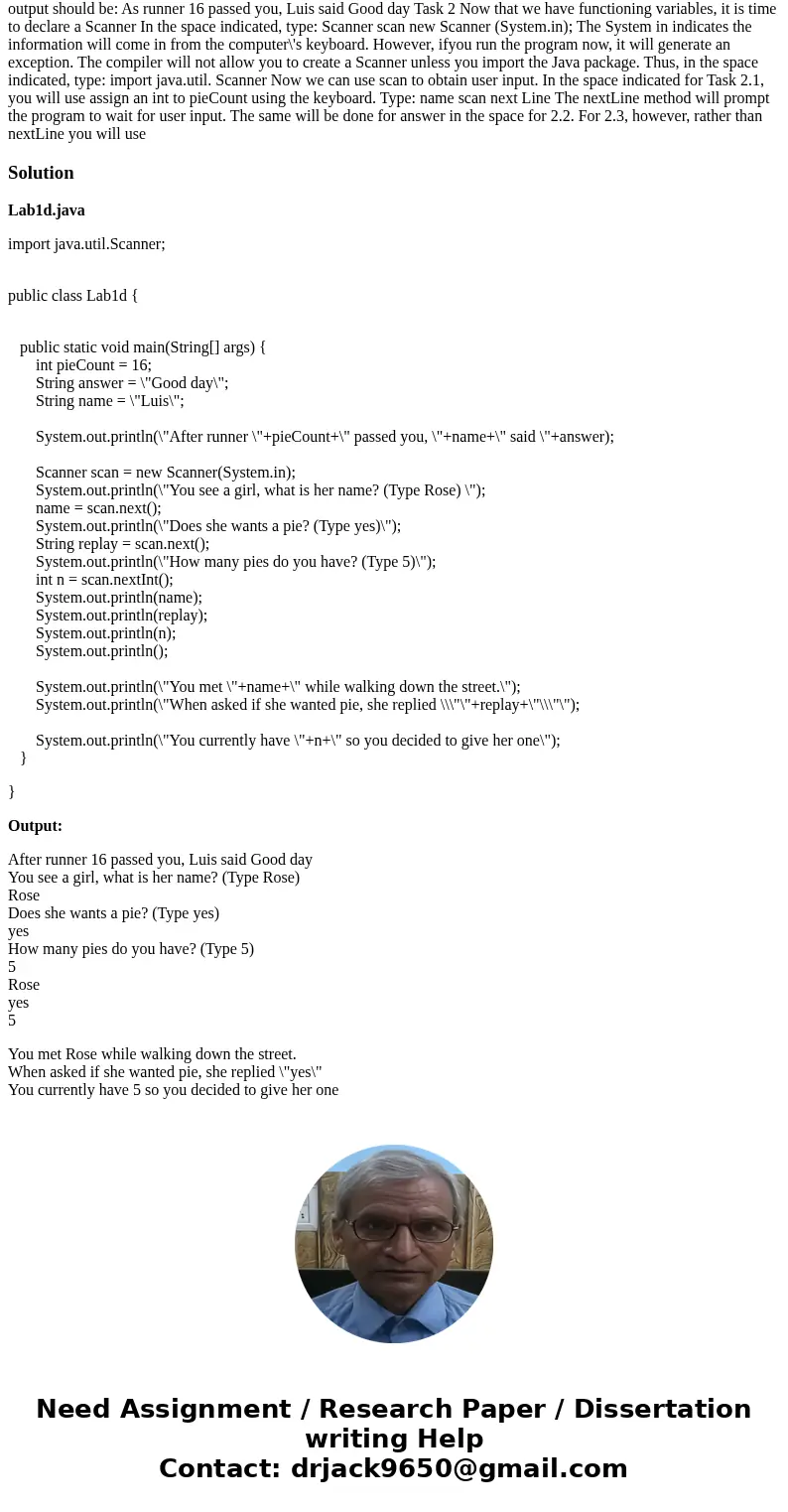 Hello I am confused on how to do this, following the task will help solve the code but I dont understand Task 1 In order to use variables in Java they must firs Hello I am confused on how to do this, following the task will help solve the code but I dont understand Task 1 In order to use variables in Java they must firs