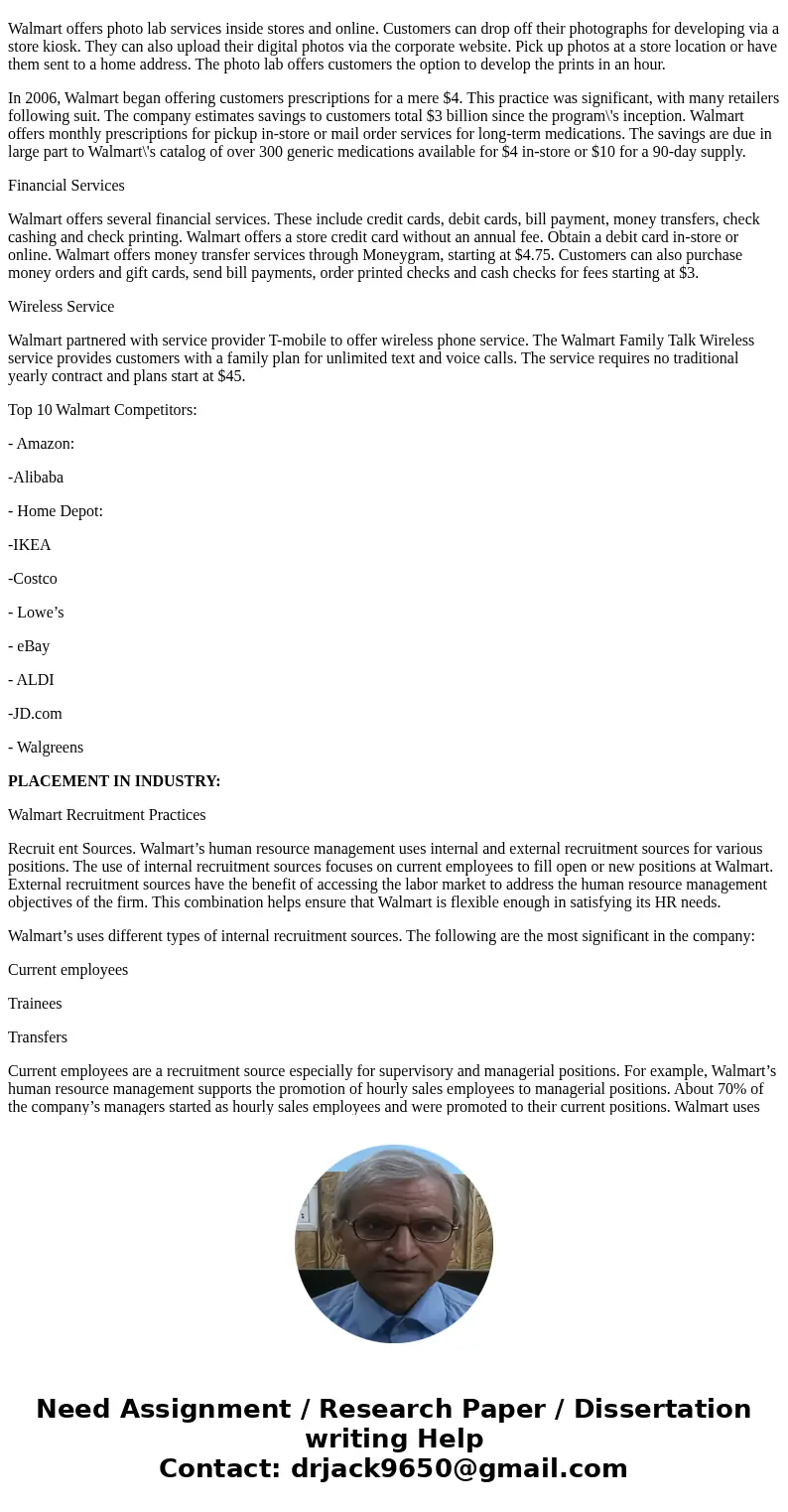 Help please the company name is Wal-Mart. can include margins and charts please. Thank you. Take your time please i have more than five days to submitit. Subjec