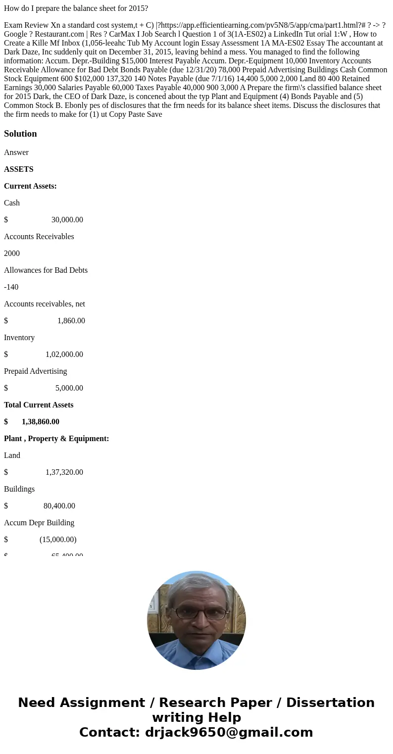How do I prepare the balance sheet for 2015? Exam Review Xn a standard cost system,t + C) |?https://app.efficientiearning.com/pv5N8/5/app/cma/part1.html?# ? -&g