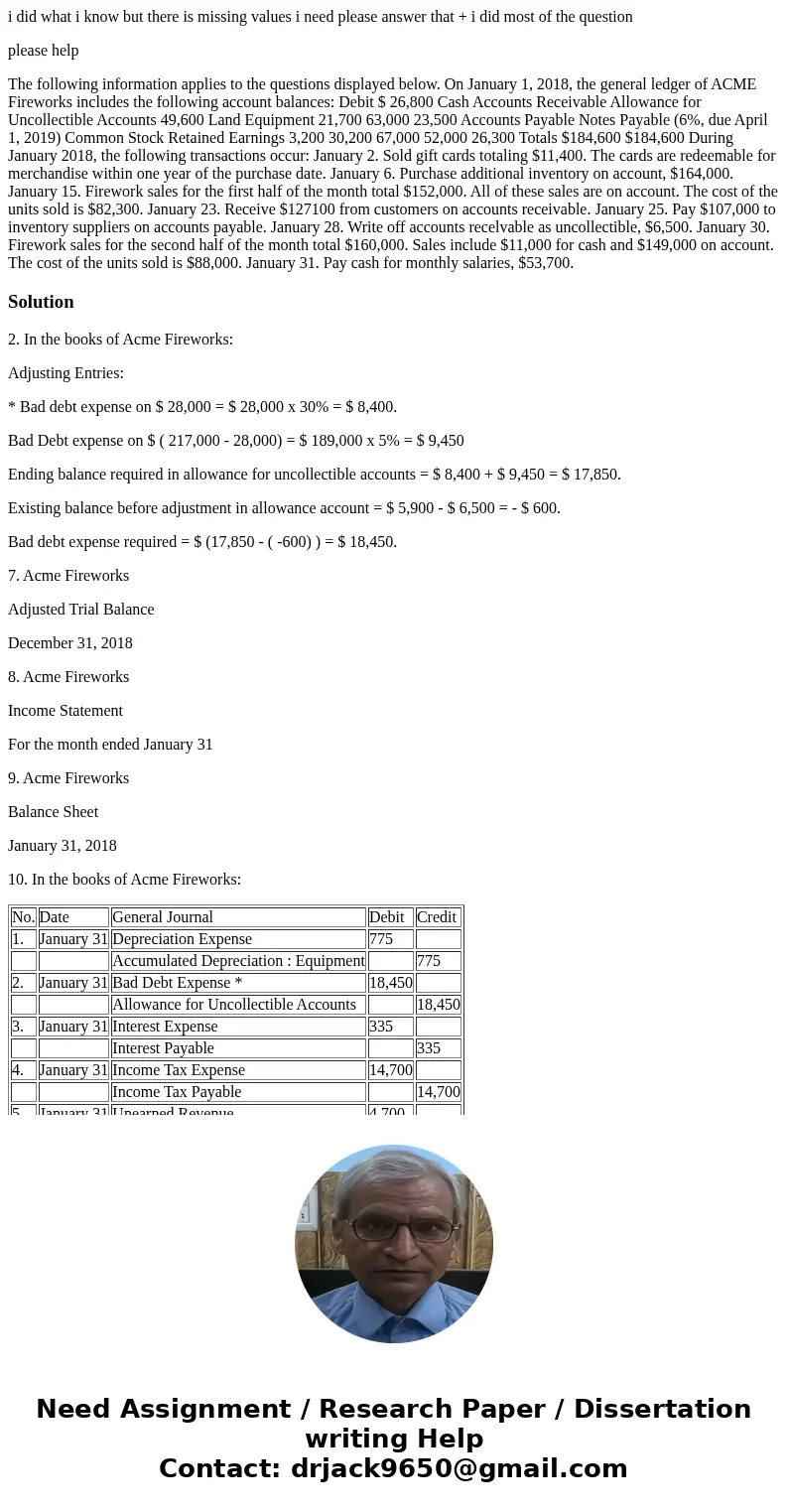 i did what i know but there is missing values i need please answer that + i did most of the question please help The following information applies to the questi