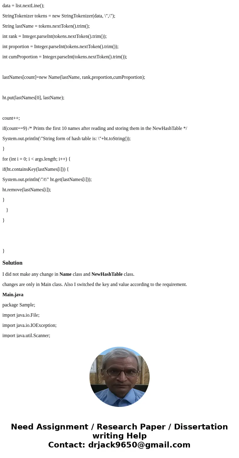 I have just copied my java code below. I am nearly finished I just cannot get it to work. This is the assignment. 1. Write a Java NewHashTable<K, E> class