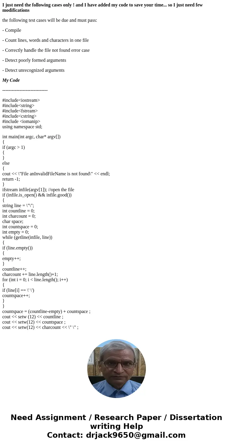 I just need the following cases only ! and I have added my code to save your time... so I just need few modifications the following test cases will be due and m I just need the following cases only ! and I have added my code to save your time... so I just need few modifications the following test cases will be due and m