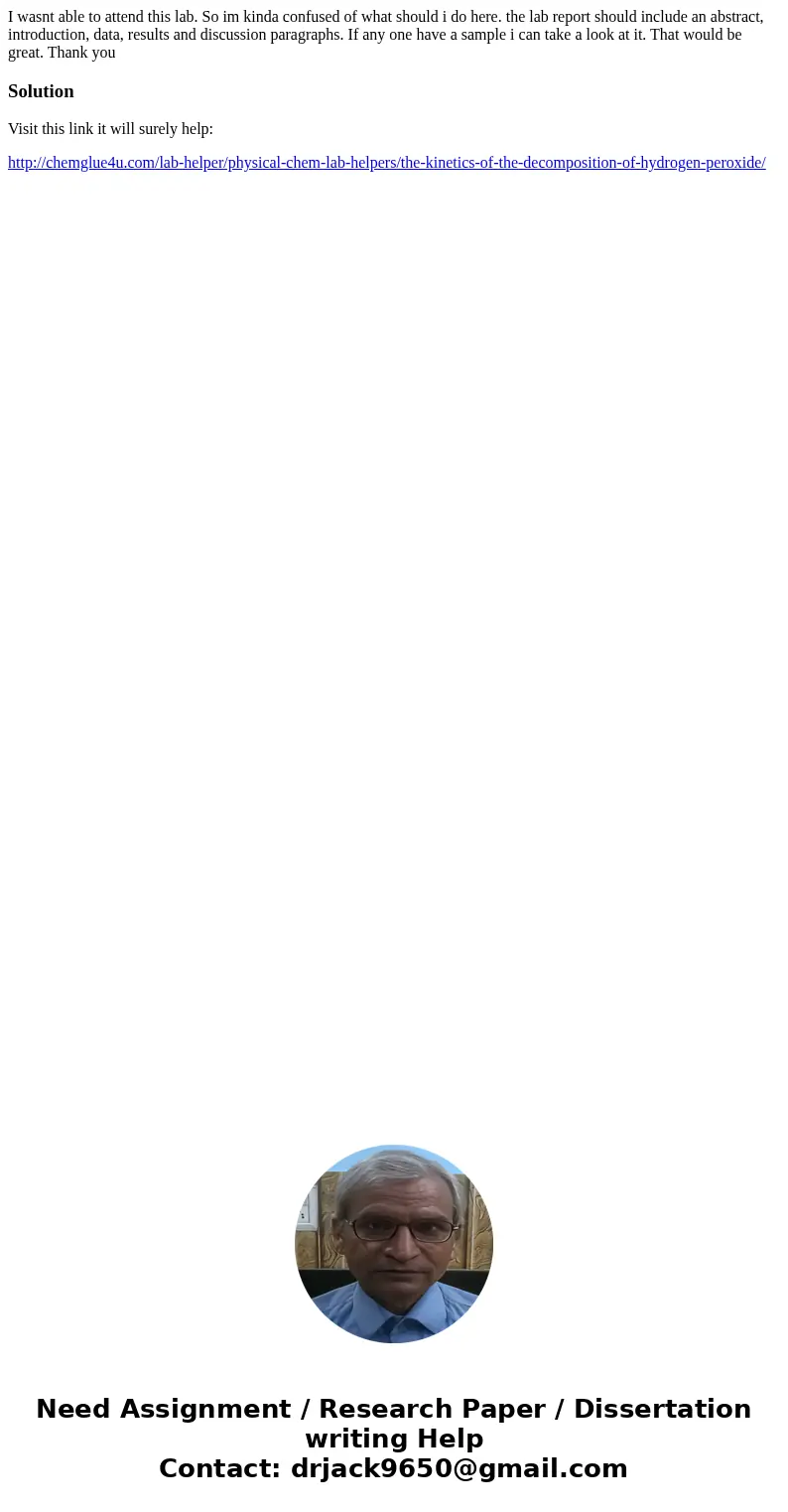 I wasnt able to attend this lab. So im kinda confused of what should i do here. the lab report should include an abstract, introduction, data, results and discu I wasnt able to attend this lab. So im kinda confused of what should i do here. the lab report should include an abstract, introduction, data, results and discu