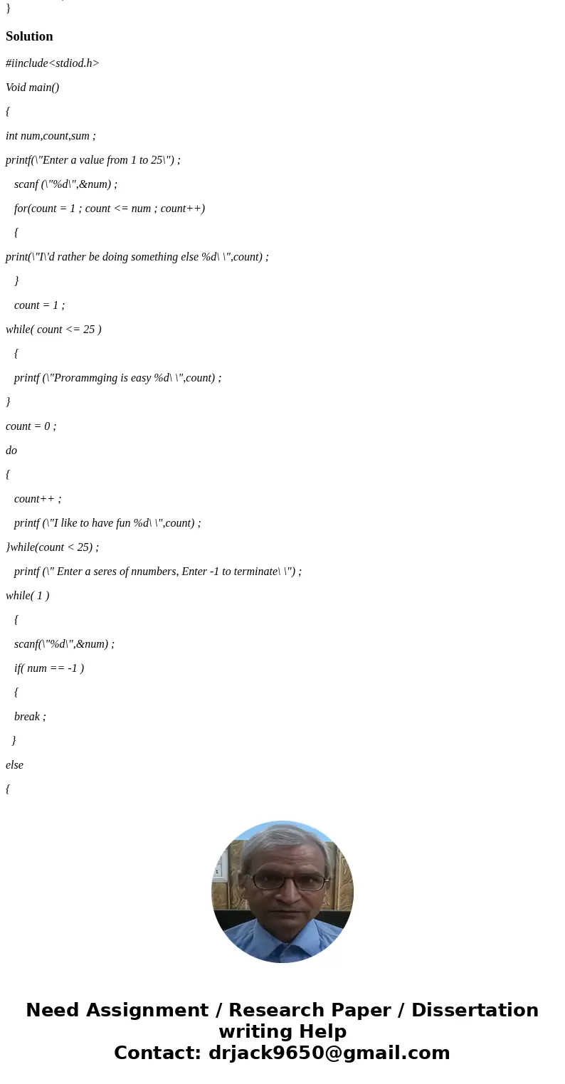 I\'m having trouble creating a three loop program in C. i can\'t make my program stop when pressing -1. i can only continue adding numbers including -1. this is