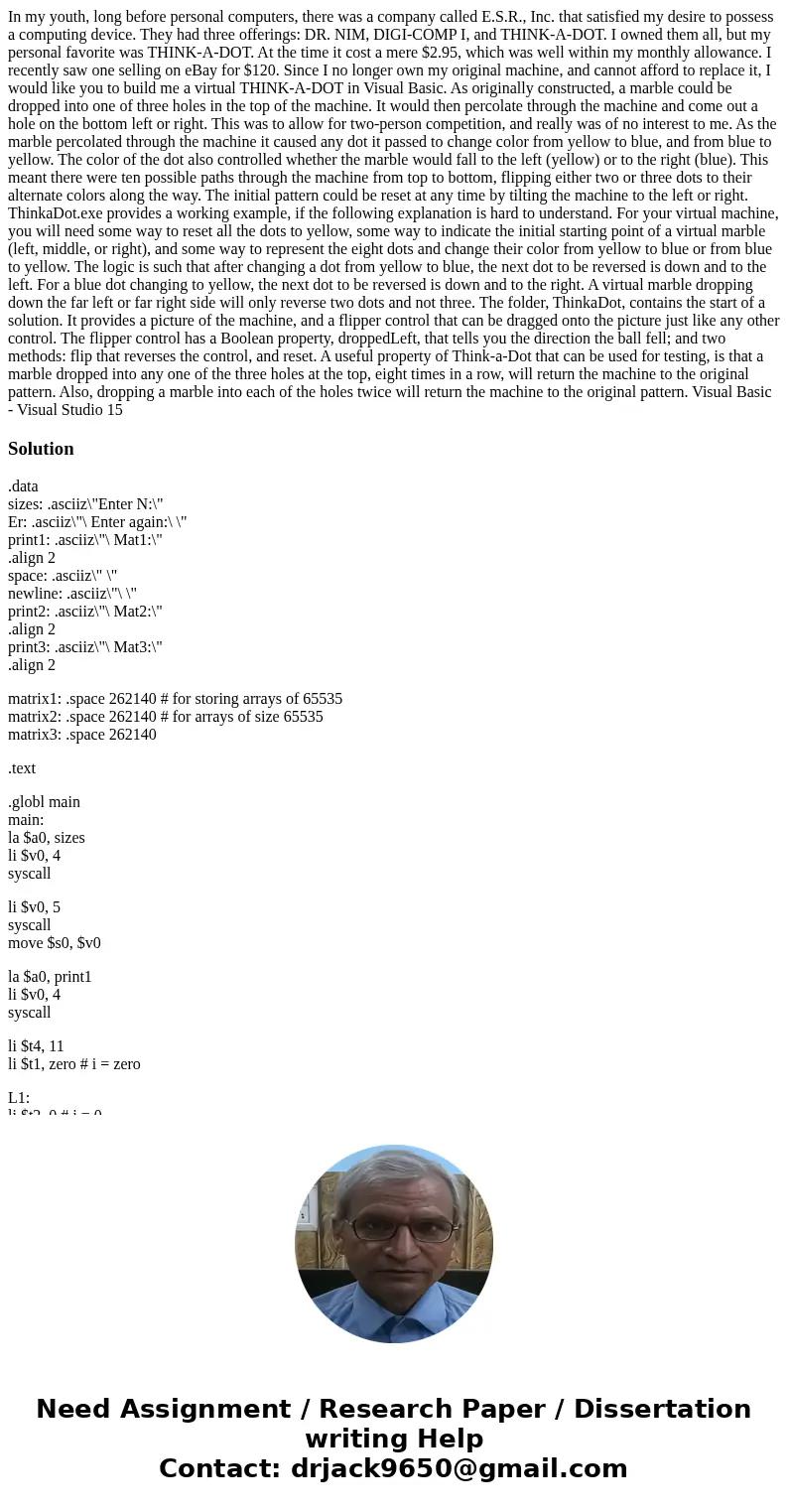 In my youth, long before personal computers, there was a company called E.S.R., Inc. that satisfied my desire to possess a computing device. They had three offe In my youth, long before personal computers, there was a company called E.S.R., Inc. that satisfied my desire to possess a computing device. They had three offe