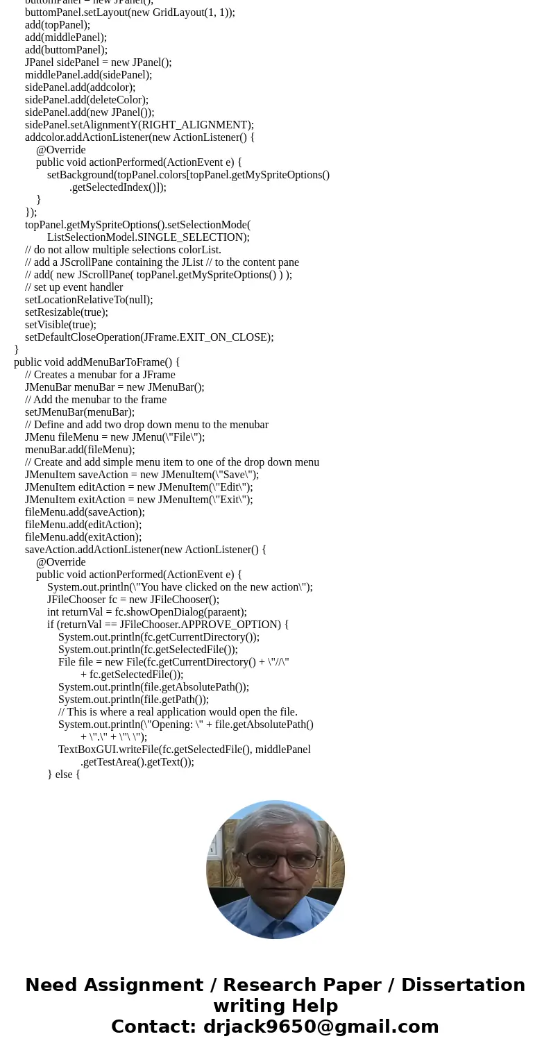 In this lab, you will create a custom word pad with saving and loading functionality, an exit option, and a customizable background color. First off, please mak In this lab, you will create a custom word pad with saving and loading functionality, an exit option, and a customizable background color. First off, please mak