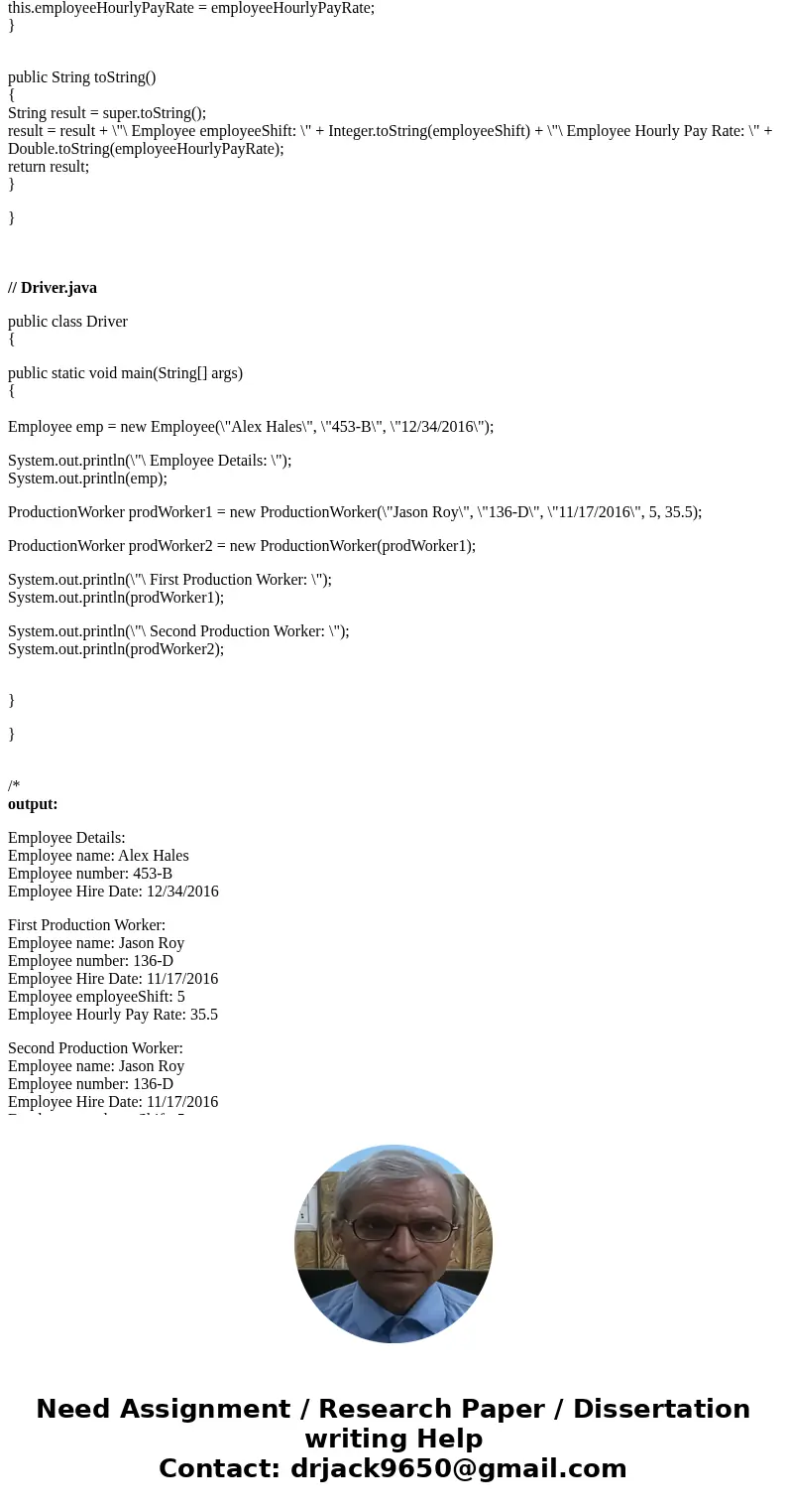 (Java ? 7 IDE Programming Language) Design a class named Employee. The class should keep the following information in fields: Employee name Employee number in t