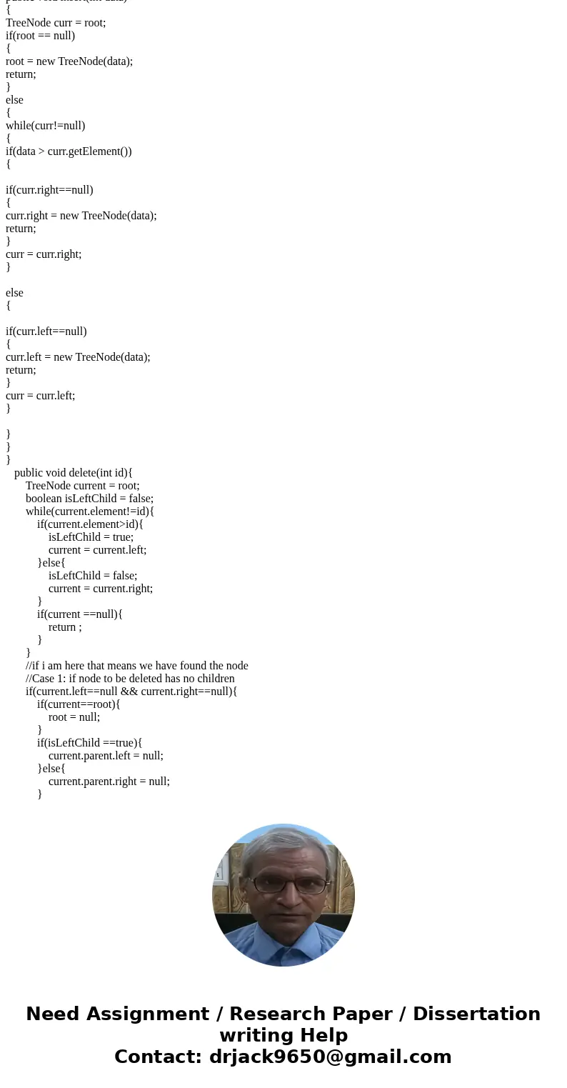 JAVA Assignment 9 (Parent reference for BST) Redefine TreeNode by adding a reference to a node’s parent, as shown below: BST.TreeNode #element #left : TreeNode  JAVA Assignment 9 (Parent reference for BST) Redefine TreeNode by adding a reference to a node’s parent, as shown below: BST.TreeNode #element #left : TreeNode