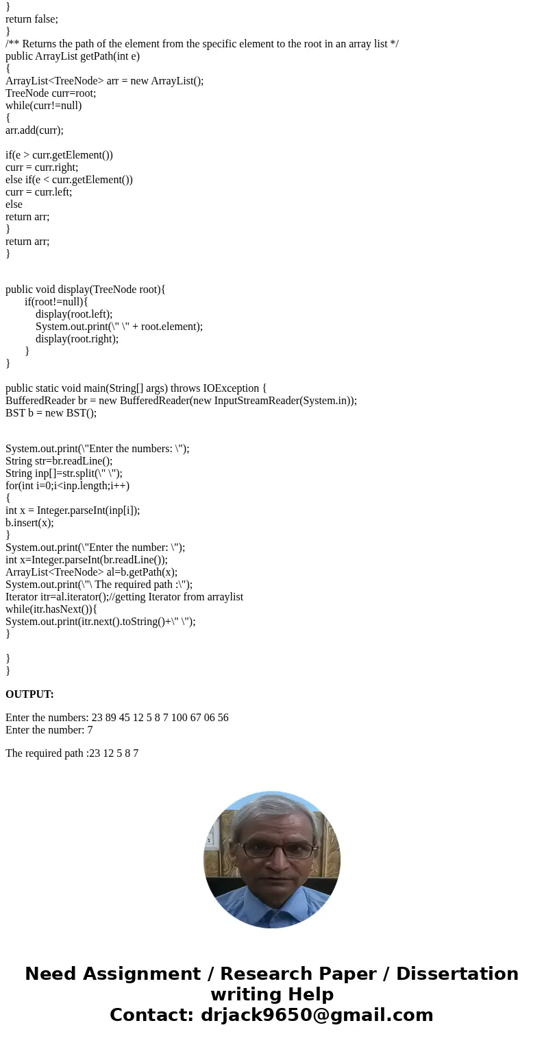 JAVA Assignment 9 (Parent reference for BST) Redefine TreeNode by adding a reference to a node’s parent, as shown below: BST.TreeNode #element #left : TreeNode  JAVA Assignment 9 (Parent reference for BST) Redefine TreeNode by adding a reference to a node’s parent, as shown below: BST.TreeNode #element #left : TreeNode