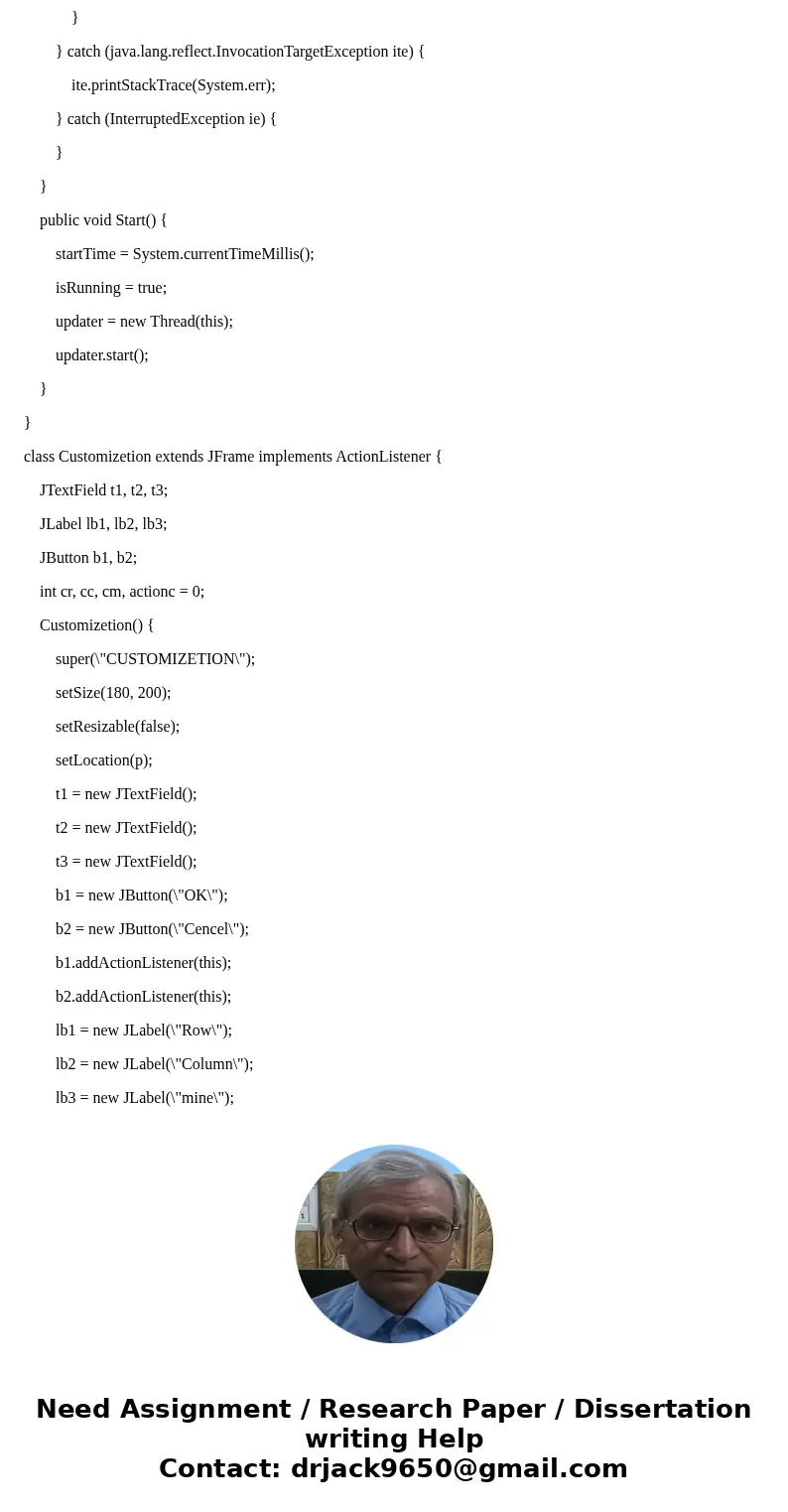 Objective: Create a graphical game of minesweeper IN JAVA. The board should consist of 10x10 buttons. Of the 100 spaces there should be at least 20 randomly pla