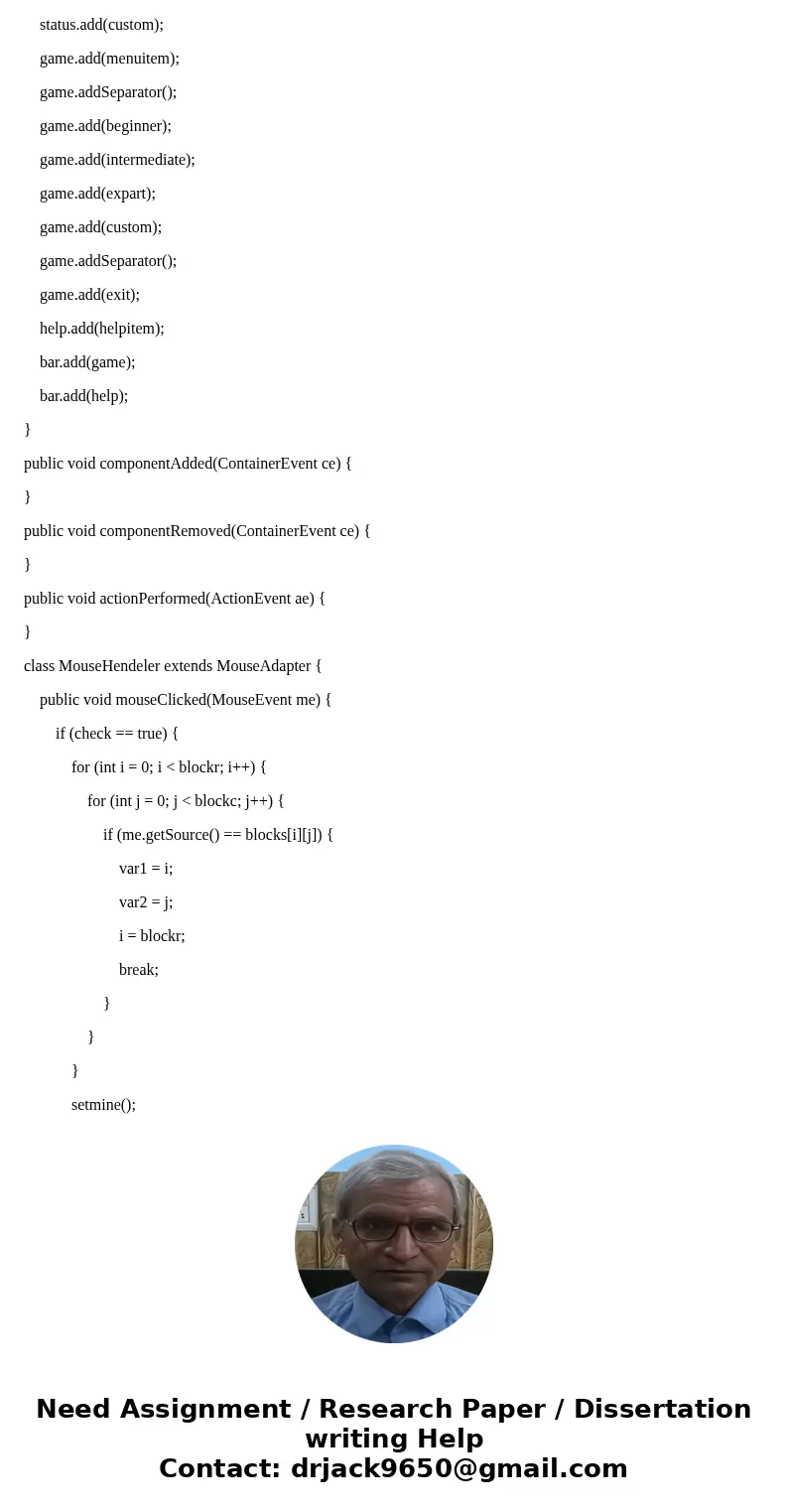 Objective: Create a graphical game of minesweeper IN JAVA. The board should consist of 10x10 buttons. Of the 100 spaces there should be at least 20 randomly pla