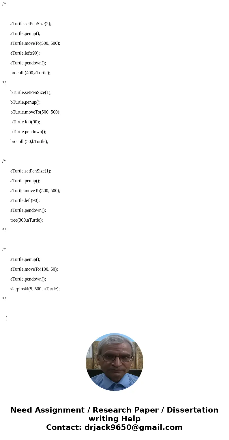Please send the three edited codes and label them separately. Please answer question and send edited code Turtle Example import turtlegraphics.TurtleGraphics; / Please send the three edited codes and label them separately. Please answer question and send edited code Turtle Example import turtlegraphics.TurtleGraphics; /