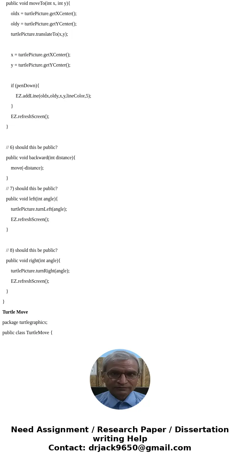 Please send the three edited codes and label them separately. Please answer question and send edited code Turtle Example import turtlegraphics.TurtleGraphics; / Please send the three edited codes and label them separately. Please answer question and send edited code Turtle Example import turtlegraphics.TurtleGraphics; /