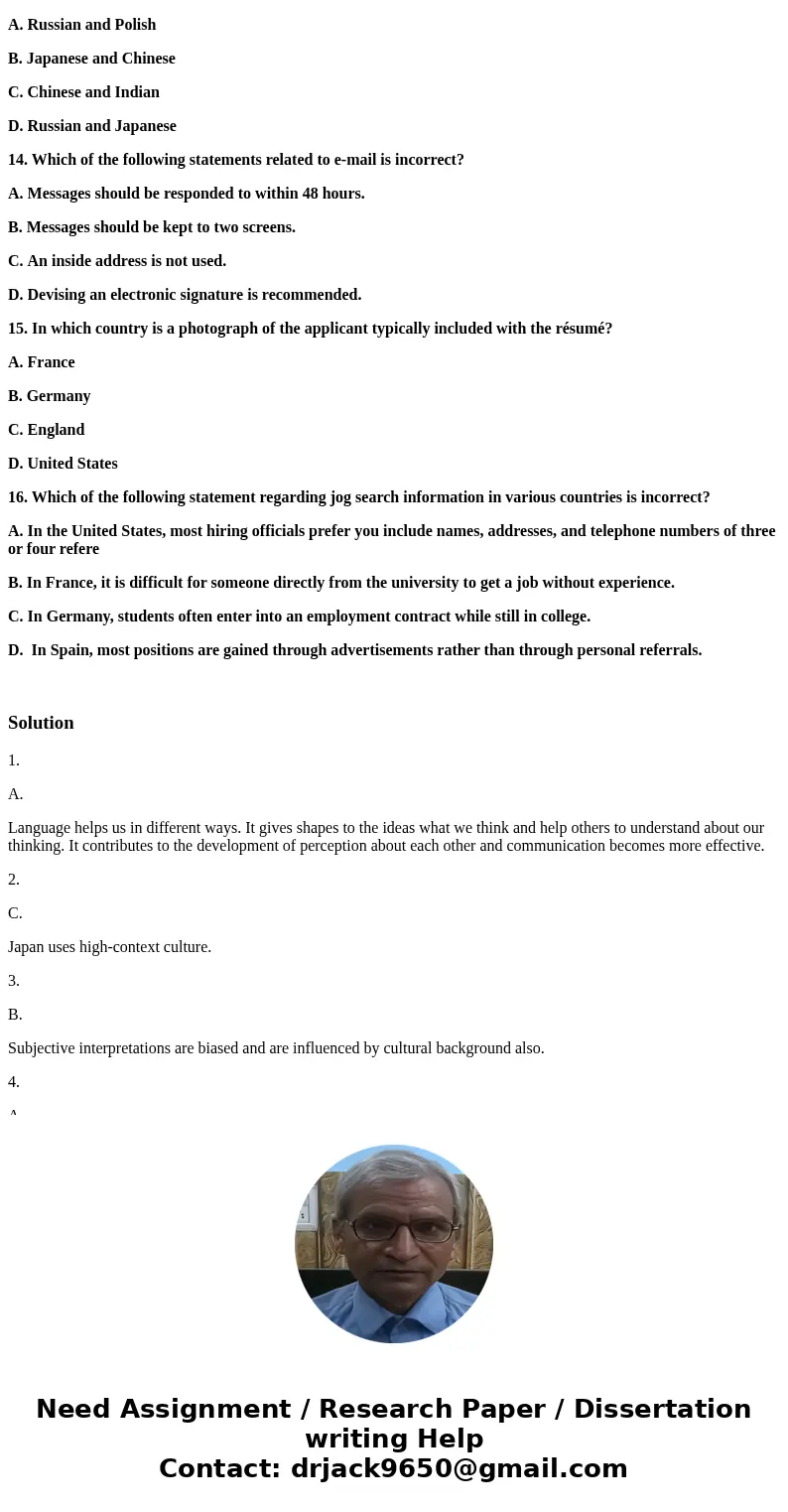 Thank you so much for answering ALL 16 questions!!!! 1. Language is important because it A.helps us shape concepts, controls how we think, and controls how we p Thank you so much for answering ALL 16 questions!!!! 1. Language is important because it A.helps us shape concepts, controls how we think, and controls how we p