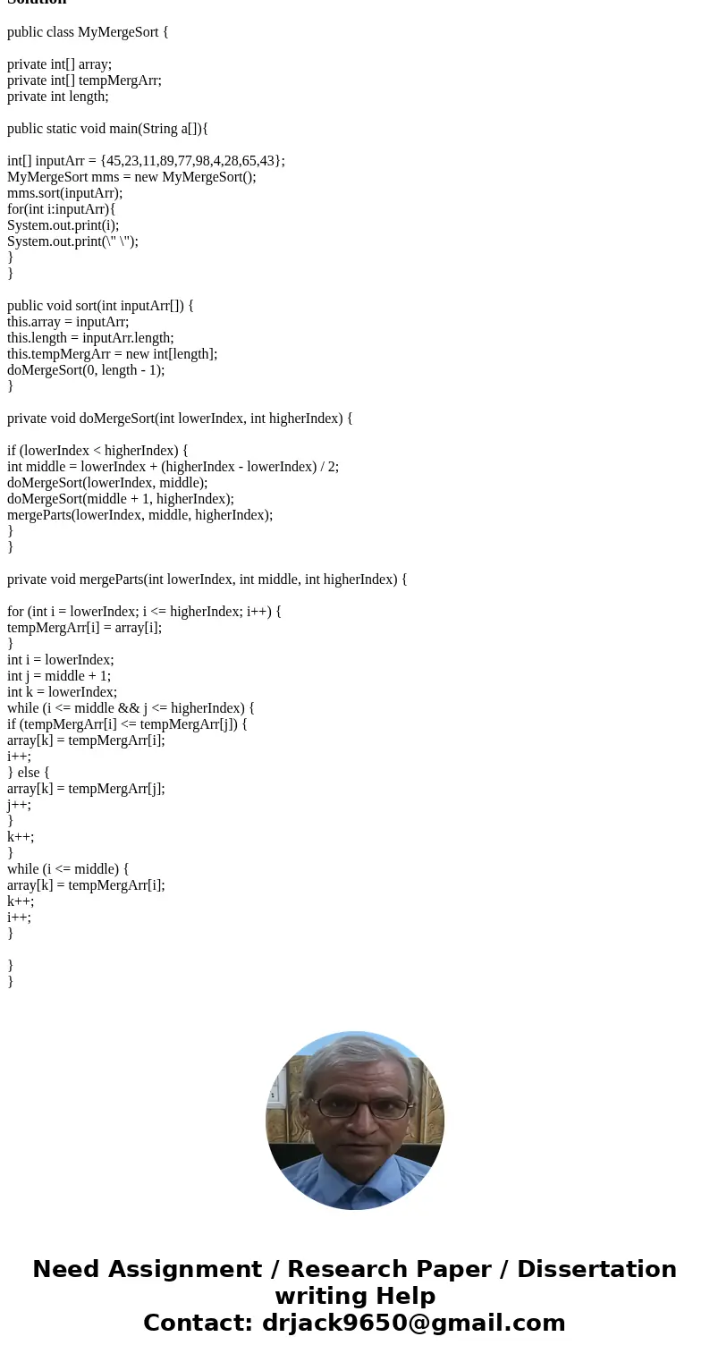The purpose of this assignment is to implement a sorting algorithm on different datastructures and to also compare relative performance. You are to write two Ja The purpose of this assignment is to implement a sorting algorithm on different datastructures and to also compare relative performance. You are to write two Ja