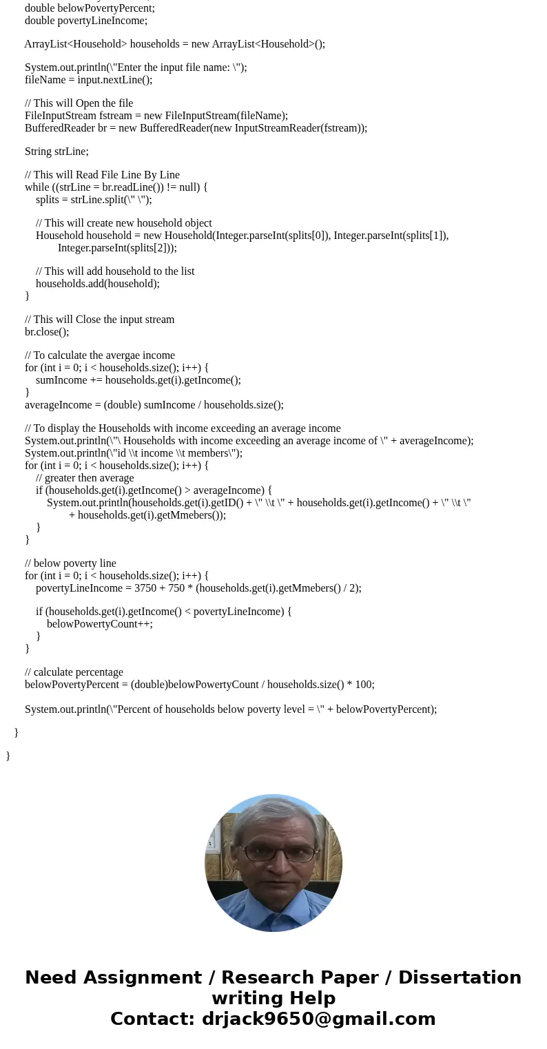 The results of a survey of the households in your municipality have been made available. Each record contains data for one household, including a four-digit int The results of a survey of the households in your municipality have been made available. Each record contains data for one household, including a four-digit int