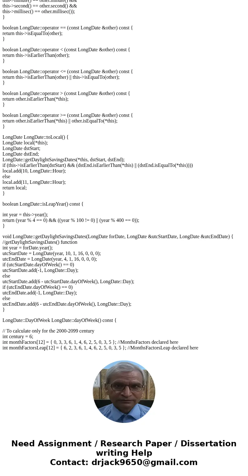 The two given programs are pasted here: // Date.h // Date class definition with overloaded increment operators. #ifndef DATE_H #define DATE_H #include <iost