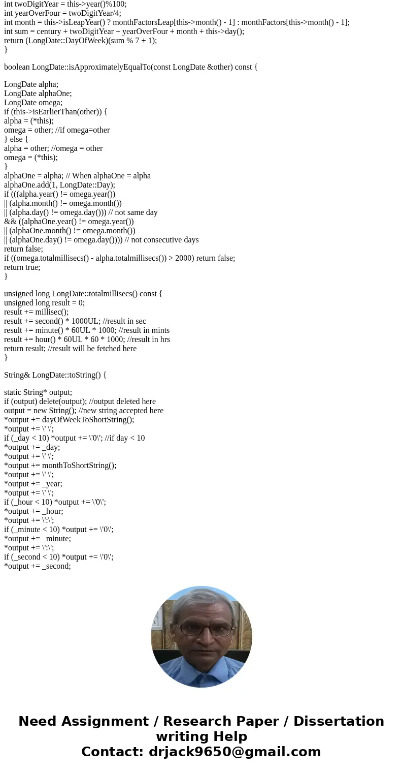  The two given programs are pasted here: // Date.h // Date class definition with overloaded increment operators. #ifndef DATE_H #define DATE_H #include <iost