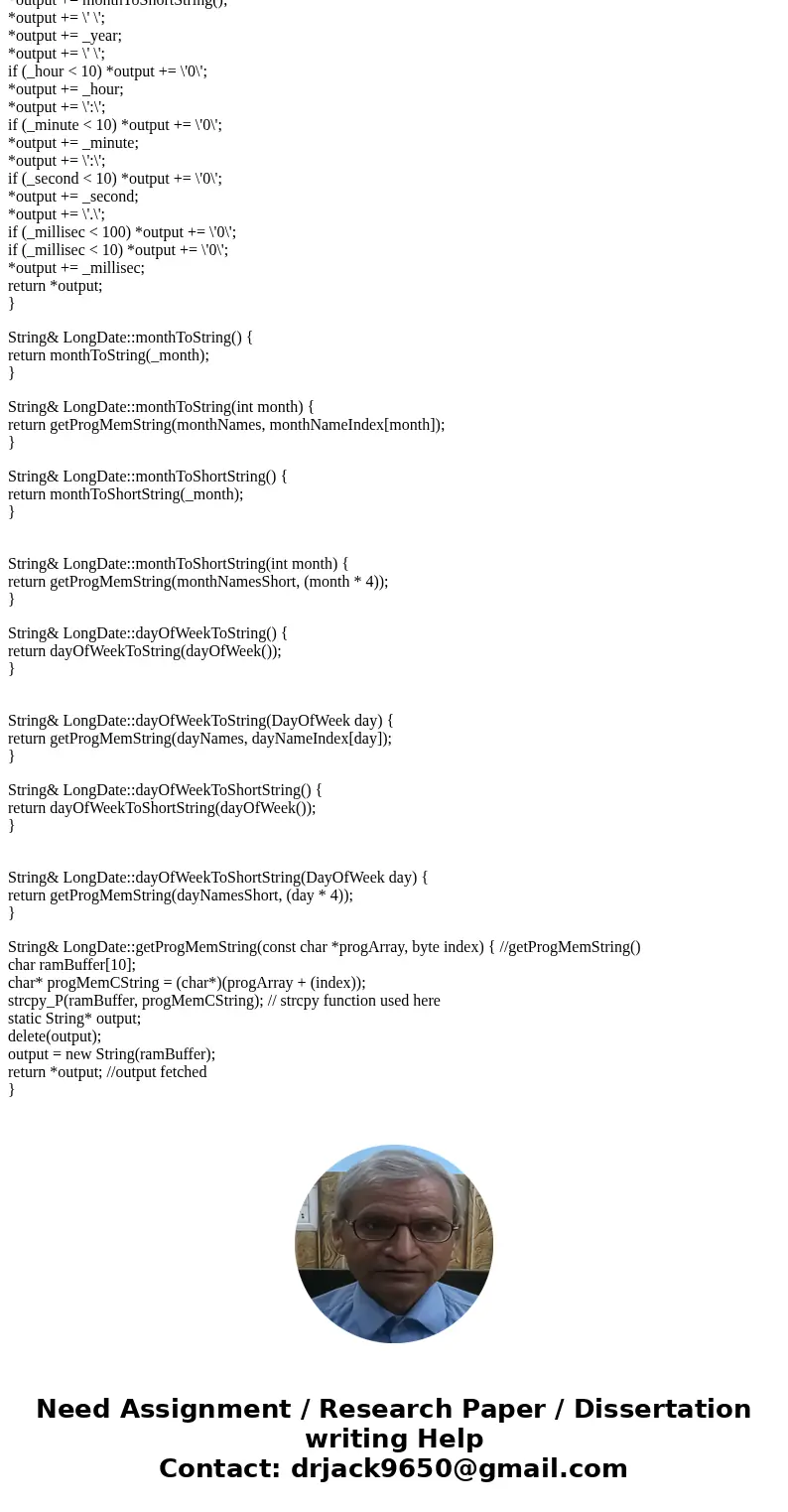  The two given programs are pasted here: // Date.h // Date class definition with overloaded increment operators. #ifndef DATE_H #define DATE_H #include <iost