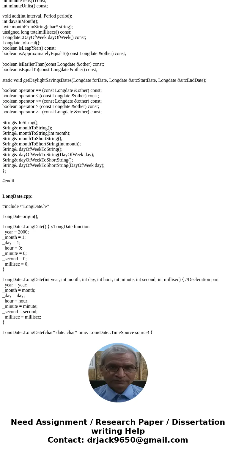  The two given programs are pasted here: // Date.h // Date class definition with overloaded increment operators. #ifndef DATE_H #define DATE_H #include <iost