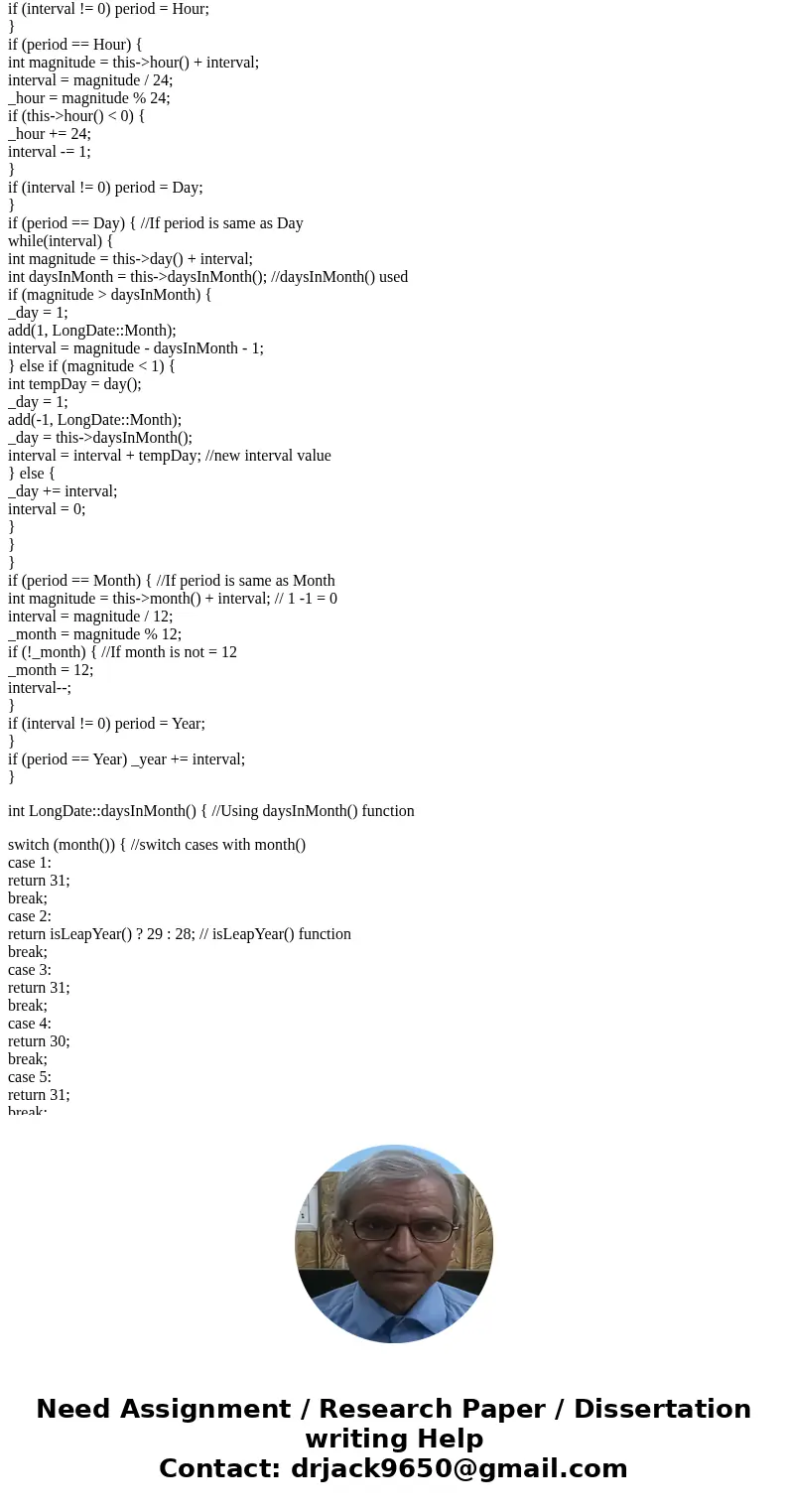  The two given programs are pasted here: // Date.h // Date class definition with overloaded increment operators. #ifndef DATE_H #define DATE_H #include <iost