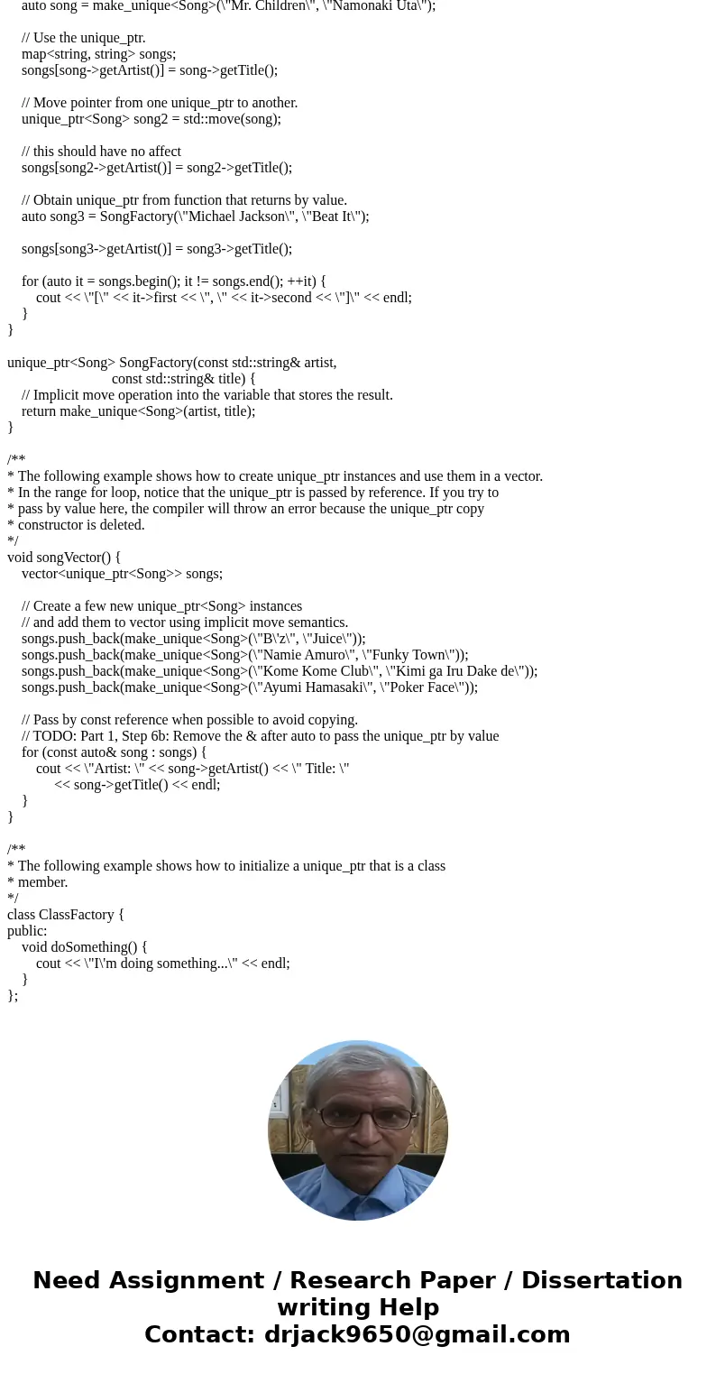 This is C++. I want to know TODO lists comments. #include <cstdlib> #include <iostream> #include <map> #include <memory> #include <st This is C++. I want to know TODO lists comments. #include <cstdlib> #include <iostream> #include <map> #include <memory> #include <st
