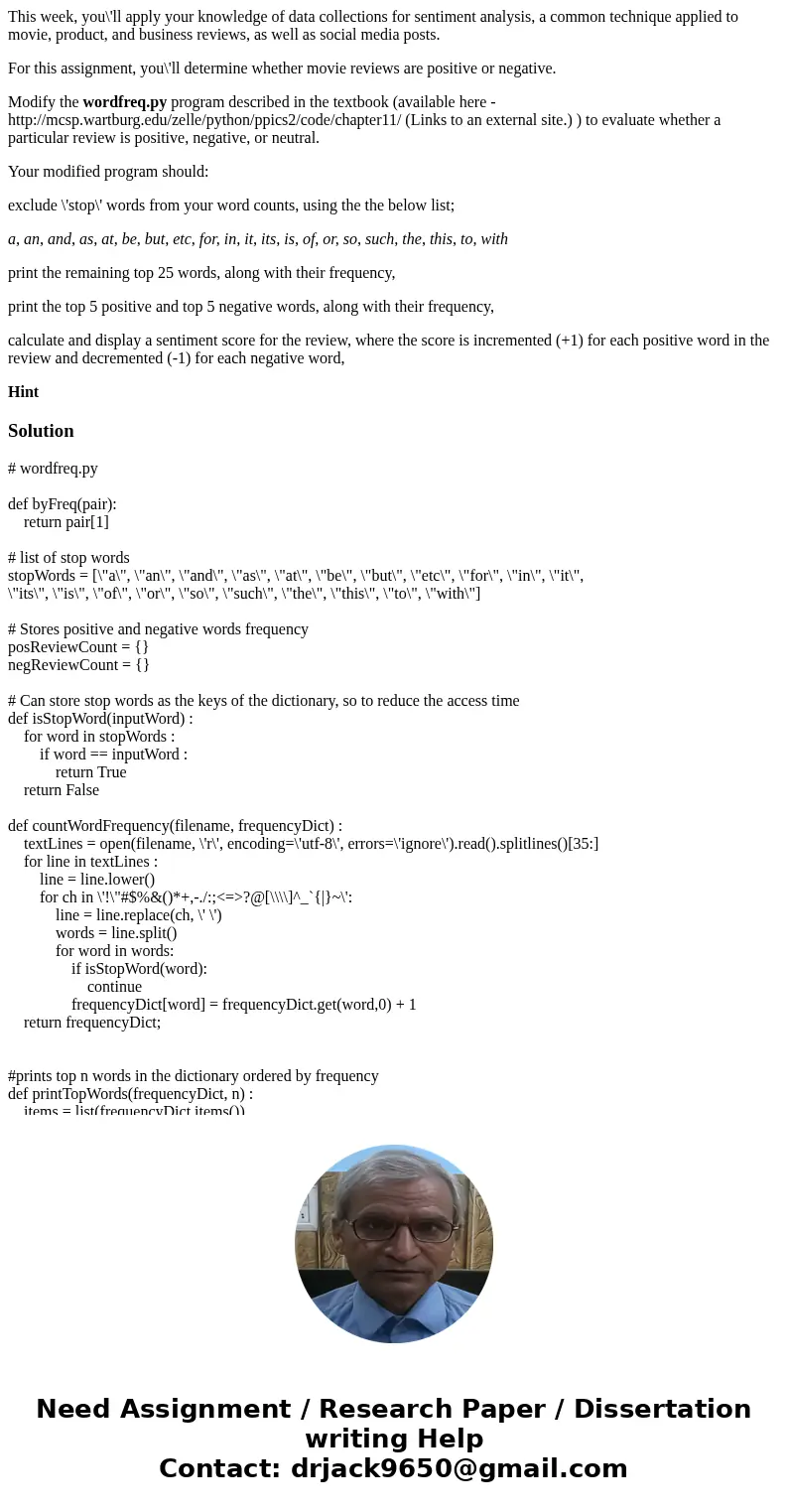 This week, you\'ll apply your knowledge of data collections for sentiment analysis, a common technique applied to movie, product, and business reviews, as well  This week, you\'ll apply your knowledge of data collections for sentiment analysis, a common technique applied to movie, product, and business reviews, as well