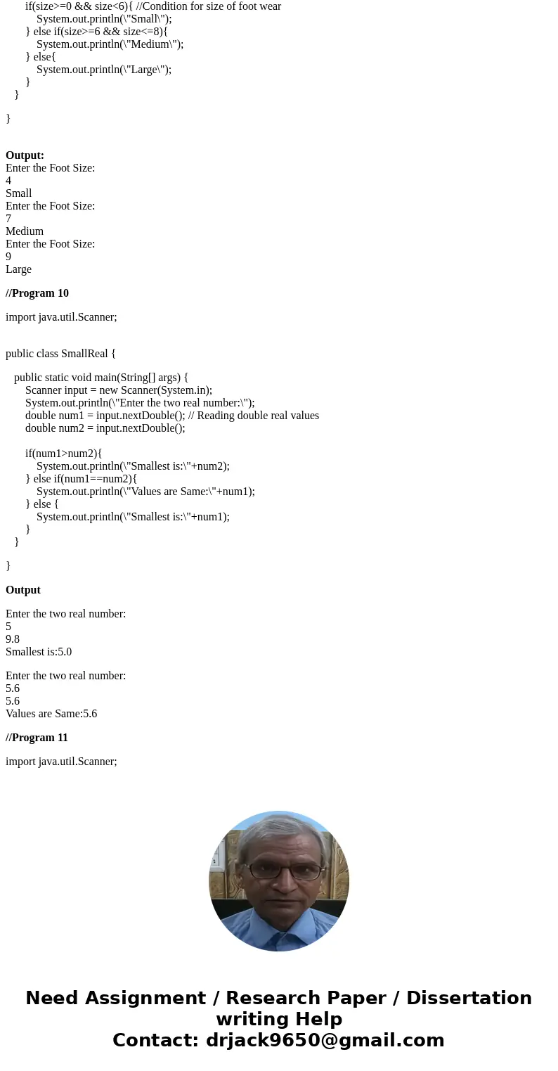 Using switch-case statement write a code that takes a number from user and prints out the following Write a code that takes the size of their foot from user an  Using switch-case statement write a code that takes a number from user and prints out the following Write a code that takes the size of their foot from user an