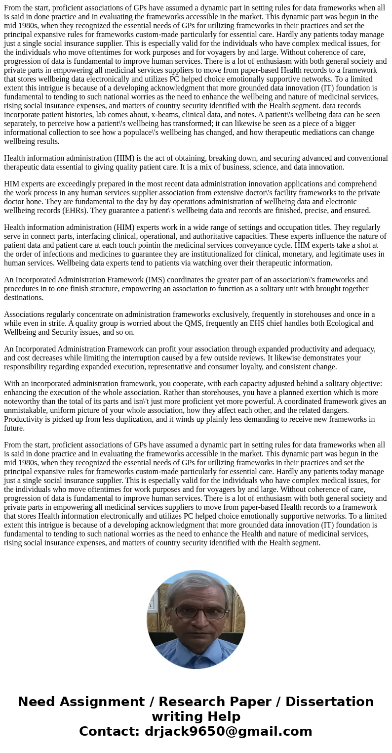 Why is it difficult to integrate IT and medicine? Discuss the need for an integrated management perspective of HIM (Health Information Management).SolutionHealt Why is it difficult to integrate IT and medicine? Discuss the need for an integrated management perspective of HIM (Health Information Management).SolutionHealt