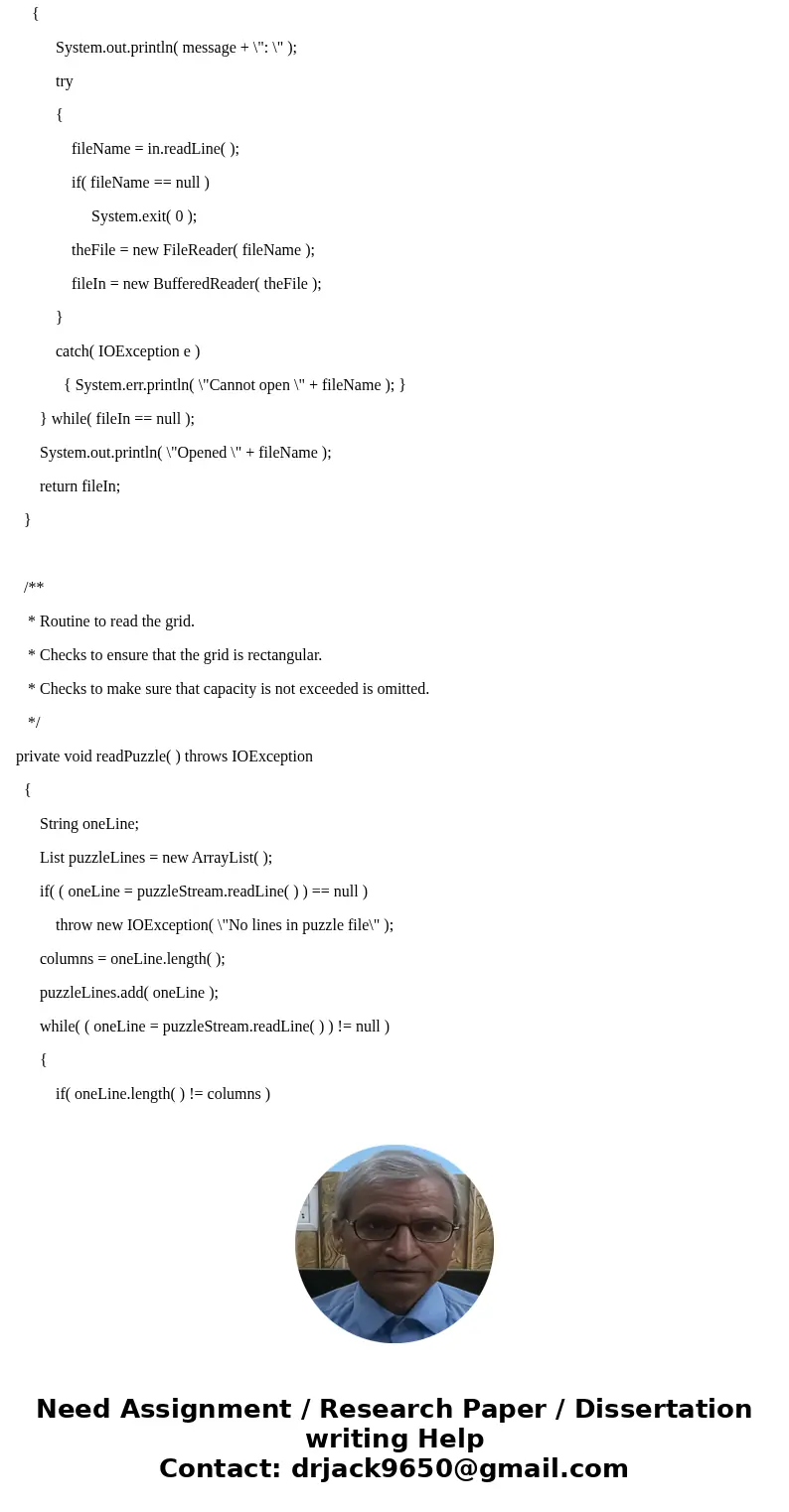 Write a program of wordSearch puzzle that use the following text file as an input. The output should be like this: PIXEL found (left) at (0,9). ( Use JAVA Array
