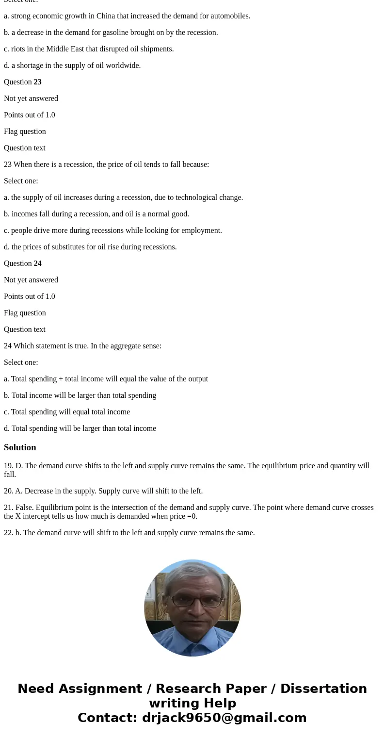 19 Suppose the market for used textbooks is at an equilibrium, and then there is a decrease in demand. According to supply and demand logic, what will happen to 19 Suppose the market for used textbooks is at an equilibrium, and then there is a decrease in demand. According to supply and demand logic, what will happen to