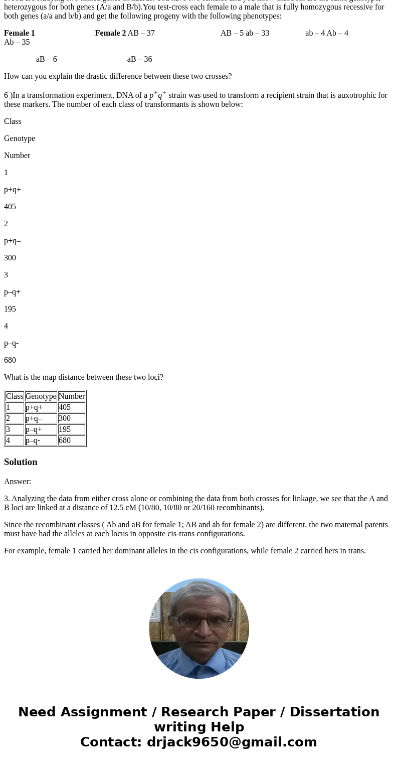 3.You are studying two linked genes in lizards. You have two females and you know that both are the same genotype, heterozygous for both genes (A/a and B/b).You 3.You are studying two linked genes in lizards. You have two females and you know that both are the same genotype, heterozygous for both genes (A/a and B/b).You