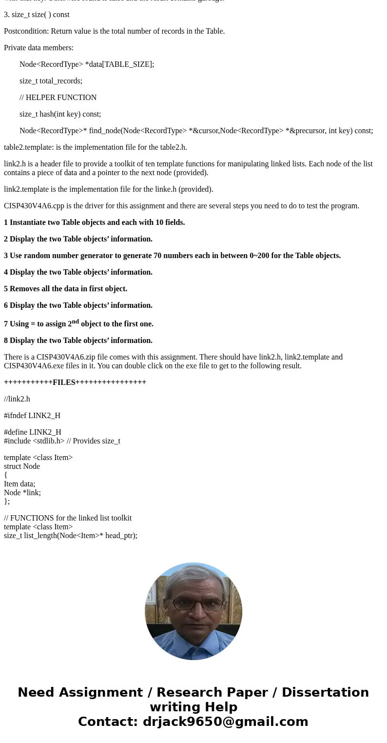 C++ HELP! The main focus of this assignment is chained hash and template functions and class. . The material from Ch1 ~ 12 of the textbook can help you tremendo C++ HELP! The main focus of this assignment is chained hash and template functions and class. . The material from Ch1 ~ 12 of the textbook can help you tremendo