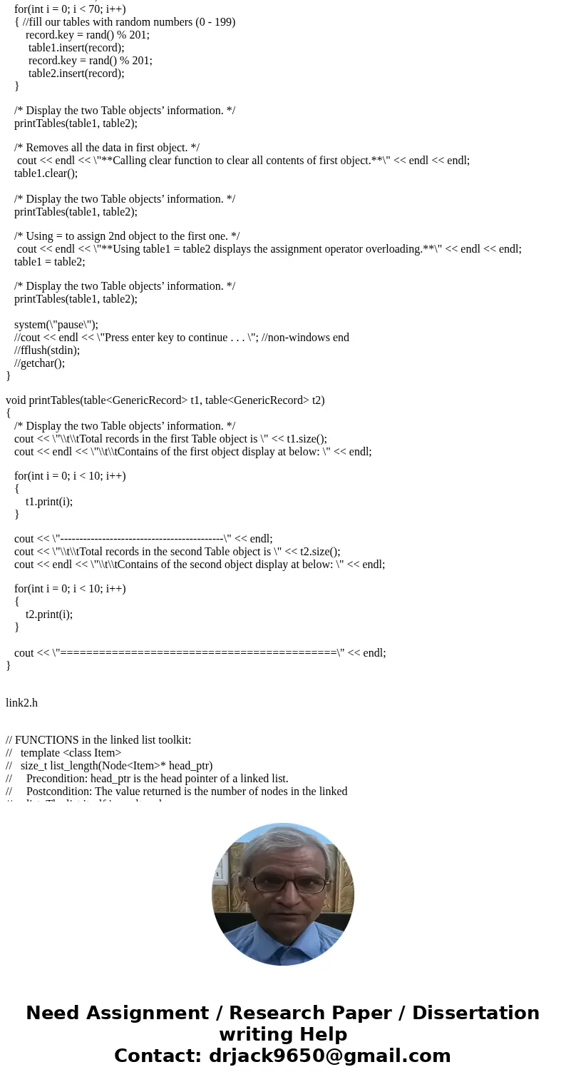 C++ HELP! The main focus of this assignment is chained hash and template functions and class. . The material from Ch1 ~ 12 of the textbook can help you tremendo C++ HELP! The main focus of this assignment is chained hash and template functions and class. . The material from Ch1 ~ 12 of the textbook can help you tremendo