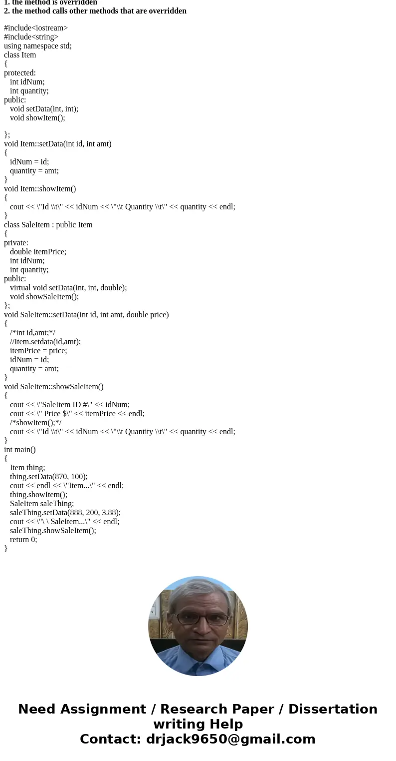 //DEBUG10-2 //This program demonstrates inheritance //A SaleItem class is derived from an Item class #include<iostream> #include<string> using names //DEBUG10-2 //This program demonstrates inheritance //A SaleItem class is derived from an Item class #include<iostream> #include<string> using names