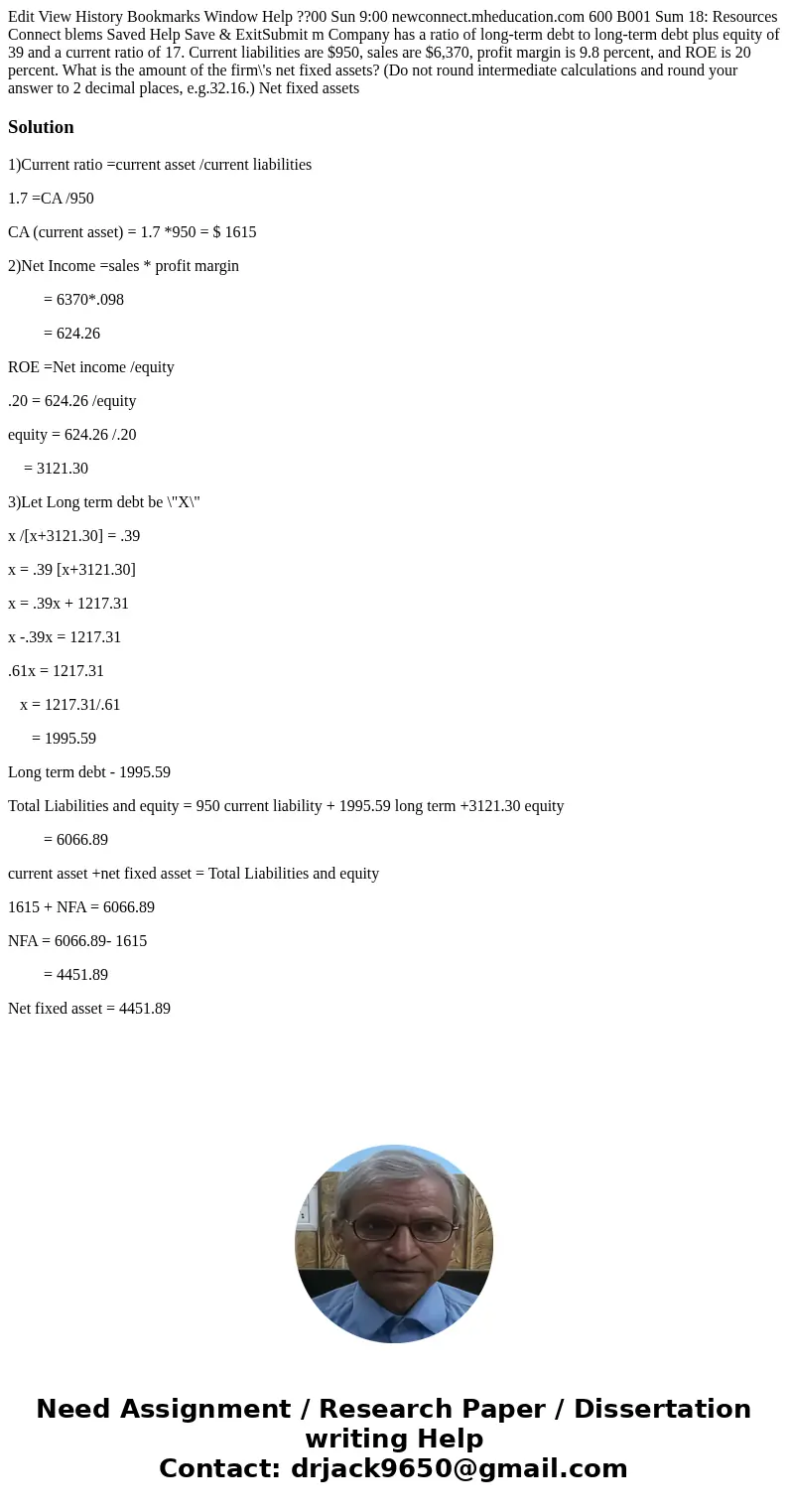 Edit View History Bookmarks Window Help ??00 Sun 9:00 newconnect.mheducation.com 600 B001 Sum 18: Resources Connect blems Saved Help Save & ExitSubmit m Co  Edit View History Bookmarks Window Help ??00 Sun 9:00 newconnect.mheducation.com 600 B001 Sum 18: Resources Connect blems Saved Help Save & ExitSubmit m Co