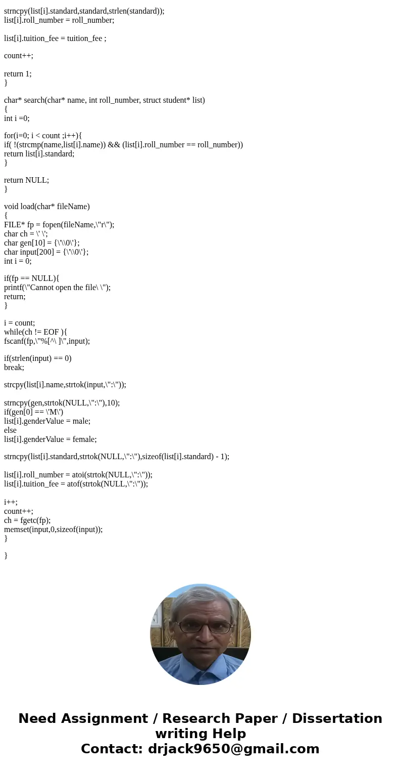 Example outputs for the use of these functions are included below. add: Assignment5Array of Structs and Enum Types tudent inforrmation Please enter your selecti Example outputs for the use of these functions are included below. add: Assignment5Array of Structs and Enum Types tudent inforrmation Please enter your selecti