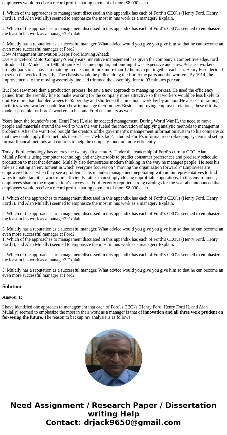  How Management Innovation Keeps Ford Moving Ahead: Every sinceFord MotorCompany\'s early ears, innvative management has given the company a competitive edge.Fo