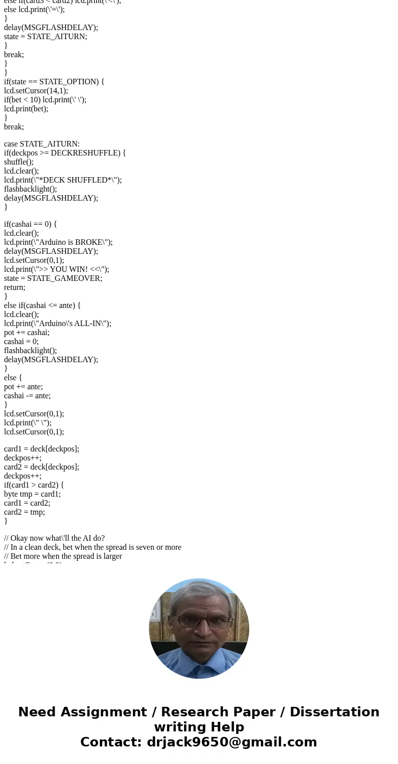 IN C PROGRAMMING,please help me!! the card game Acey Deucey, which is also known by several other names. In general, the game is played with three or more peopl IN C PROGRAMMING,please help me!! the card game Acey Deucey, which is also known by several other names. In general, the game is played with three or more peopl