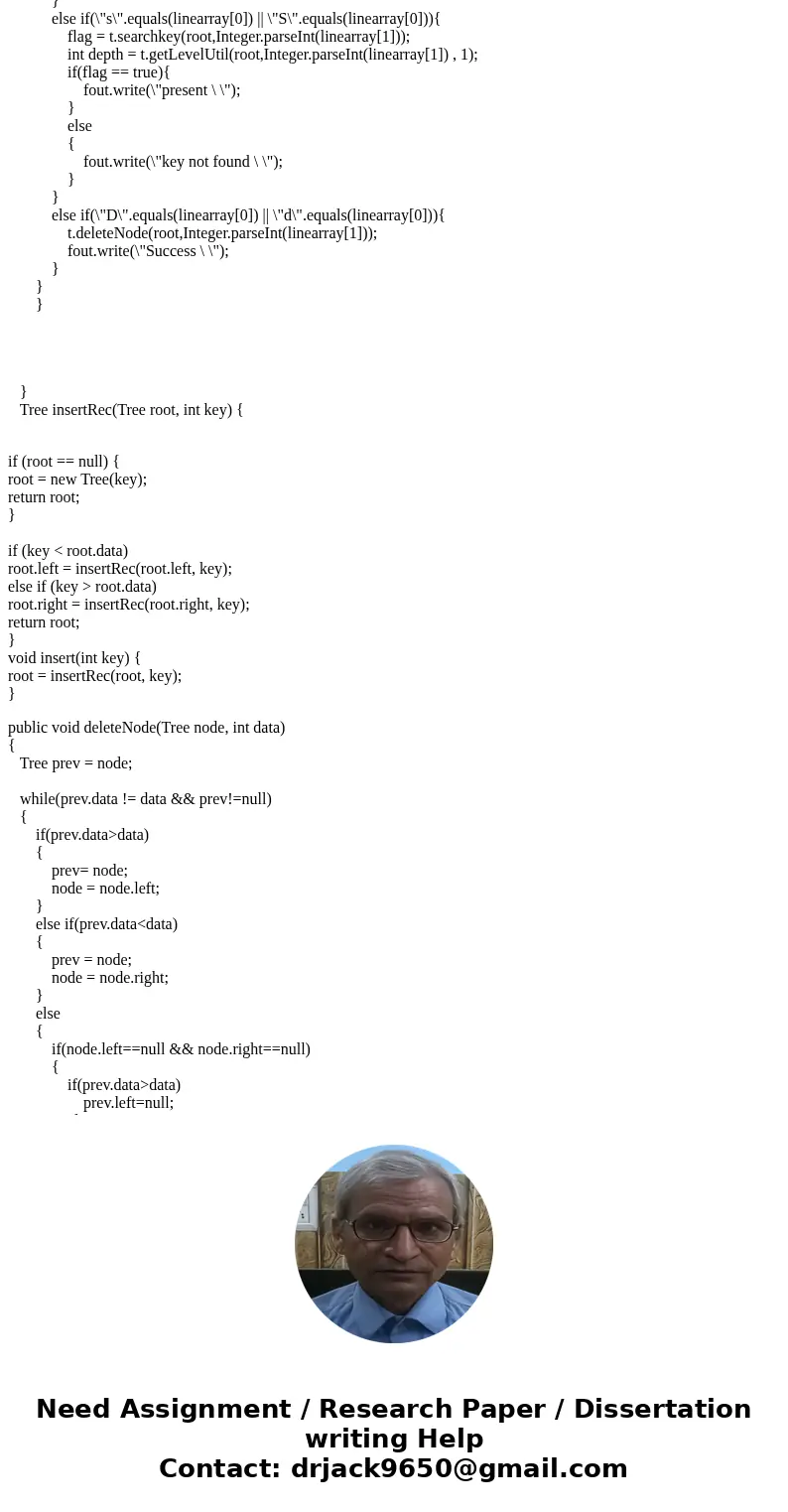 In the ninth part, you will extend the binary search tree in the eighth part to support the deletion of a node. The deletion of a node is slightly trickier comp In the ninth part, you will extend the binary search tree in the eighth part to support the deletion of a node. The deletion of a node is slightly trickier comp