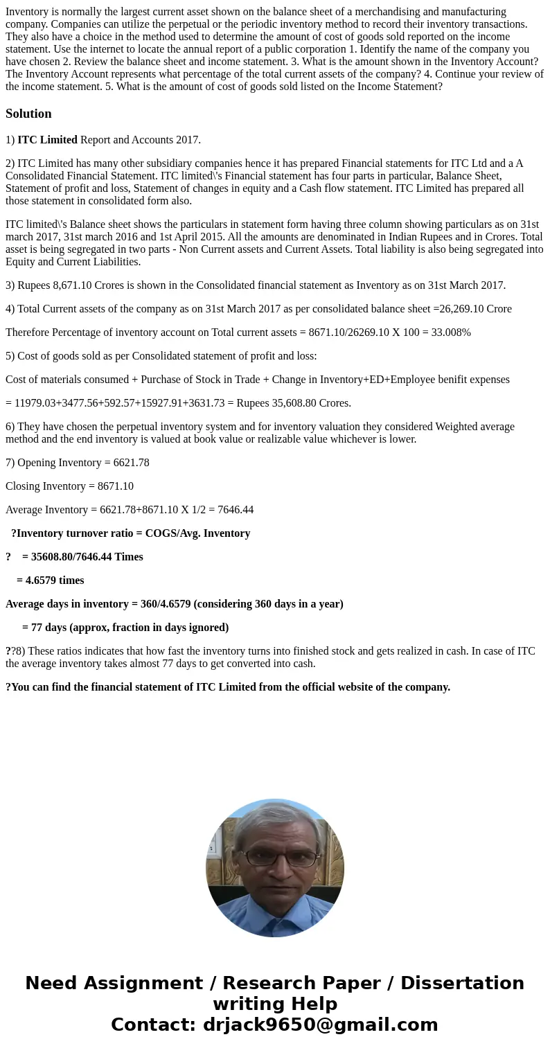 Inventory is normally the largest current asset shown on the balance sheet of a merchandising and manufacturing company. Companies can utilize the perpetual or  Inventory is normally the largest current asset shown on the balance sheet of a merchandising and manufacturing company. Companies can utilize the perpetual or